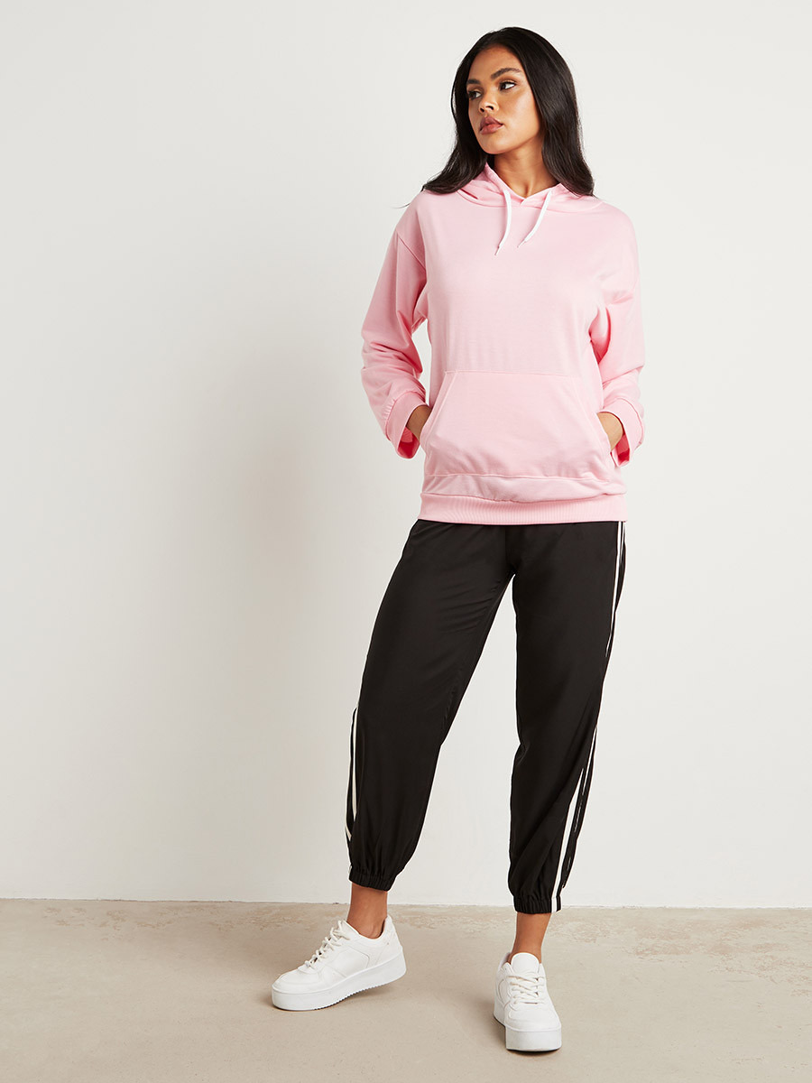 هودي طويل بقصة واسعة وجيب أمامي من ستايلي-women-clothing-hoodiesandsweatshirts-hoodies-image-2