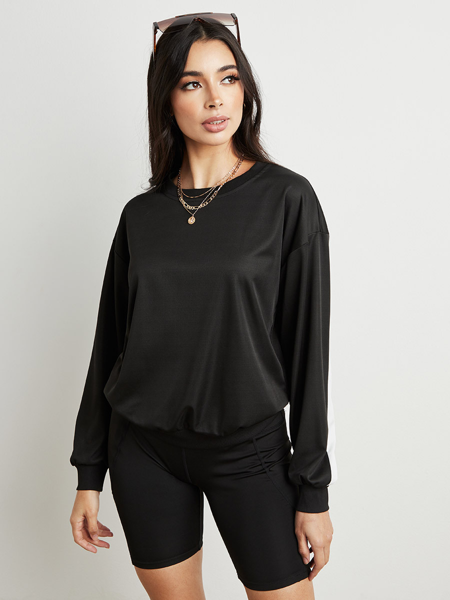 تيشيرت مطبوع بأكمام طويلة من ستايلي-women-clothing-hoodiesandsweatshirts-sweatshirts-image-4