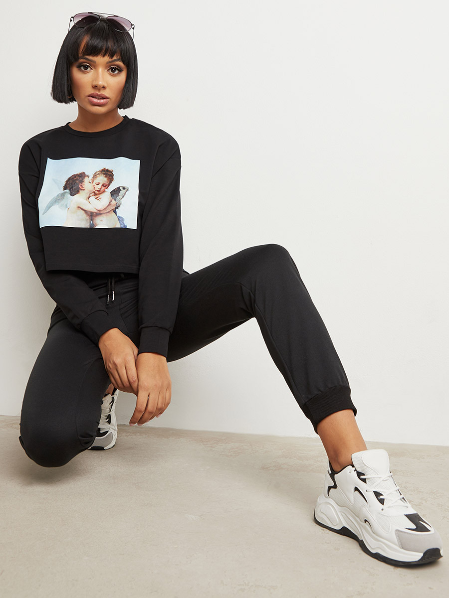 Styli Angel Picture Graphic Printed Cropped Sweatshirt-women-clothing-hoodiesandsweatshirts-sweatshirts-image-3
