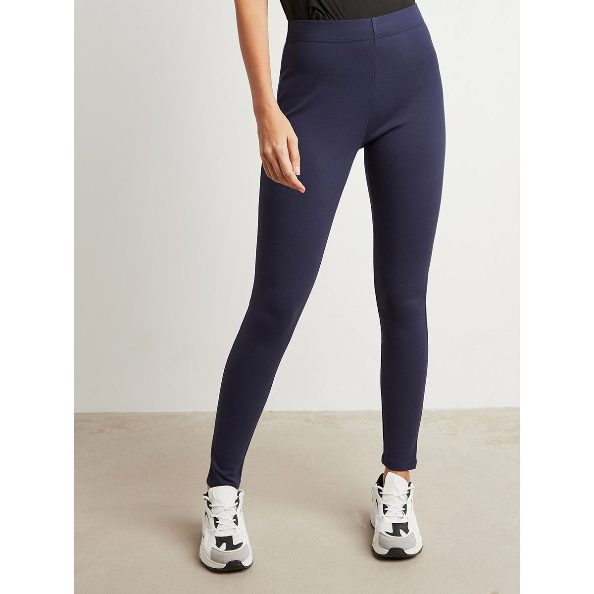 ليقنز سادة بخصر مطاطي من ستايلي-women-clothing-leggings-image-1