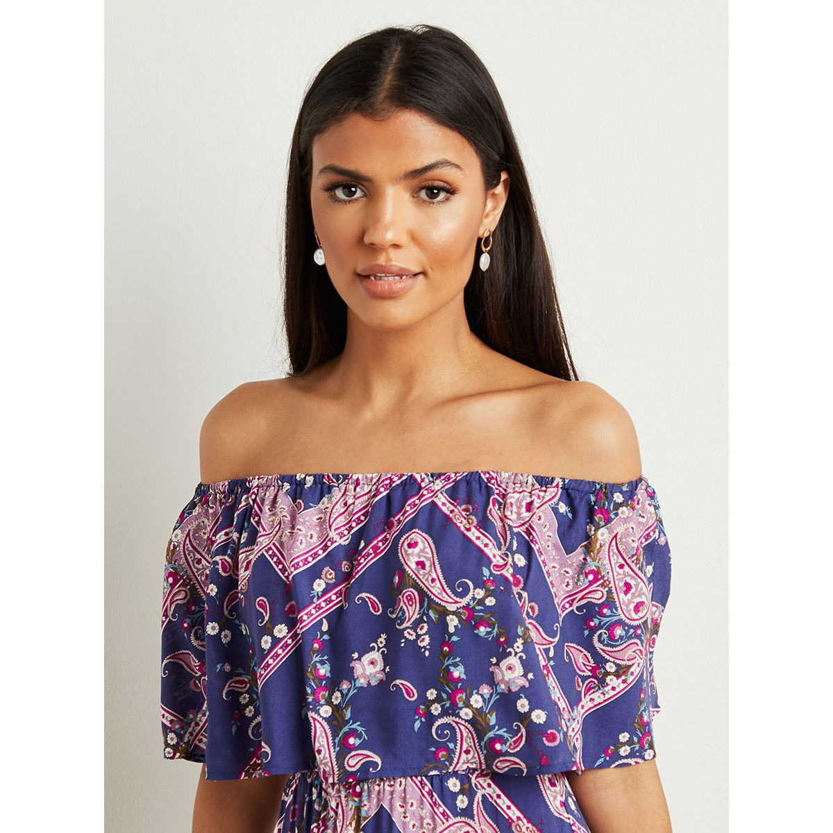 فستان ميدي مطبوع بأكتاف مكشوفة من ستايلي-women-clothing-dresses-image-3