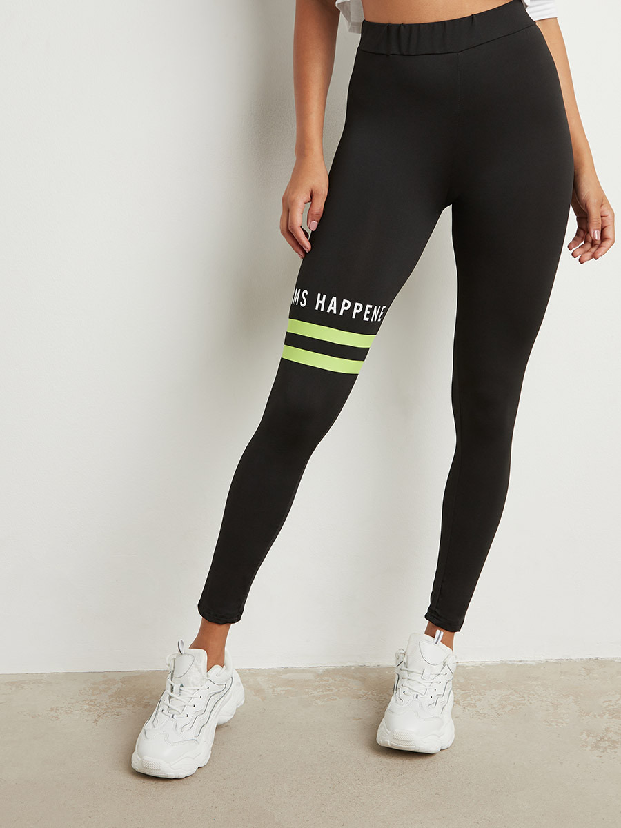 ليقنز مطبوع بتفاصيل الفخذ من ستايلي-women-clothing-leggings-image-1