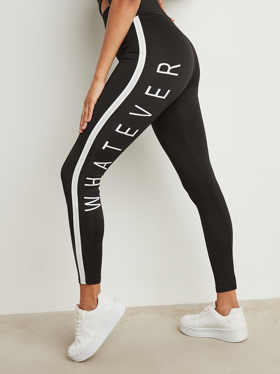 ليقنز مطبوع بخصر مطاطي من ستايلي-women-clothing-leggings-image-1
