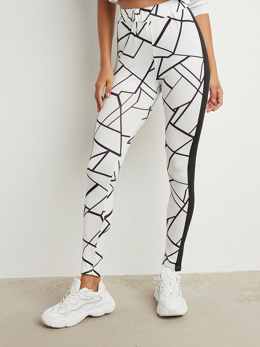 ليقنز مطبوع بتفاصيل جانبية من ستايلي-women-clothing-leggings-image-1