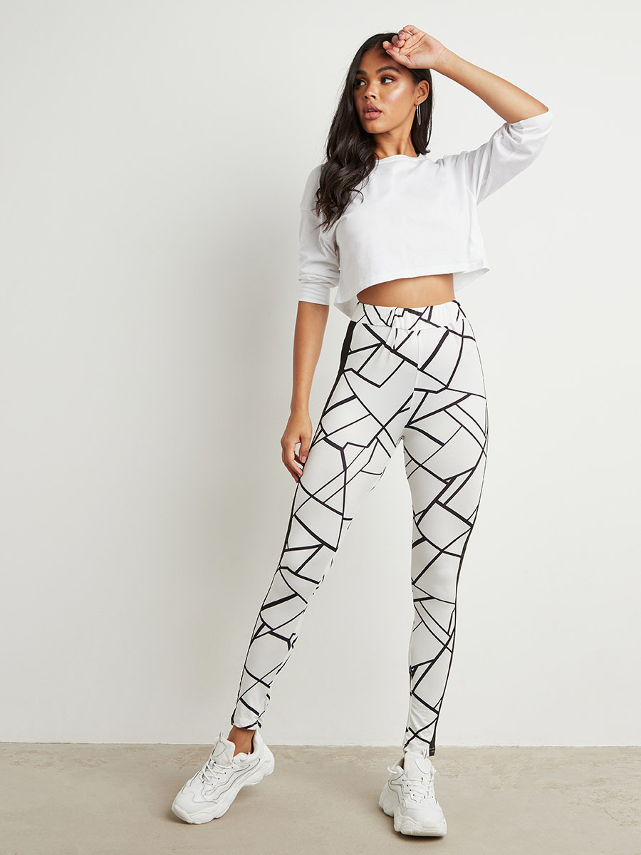 ليقنز مطبوع بتفاصيل جانبية من ستايلي-women-clothing-leggings-image-2