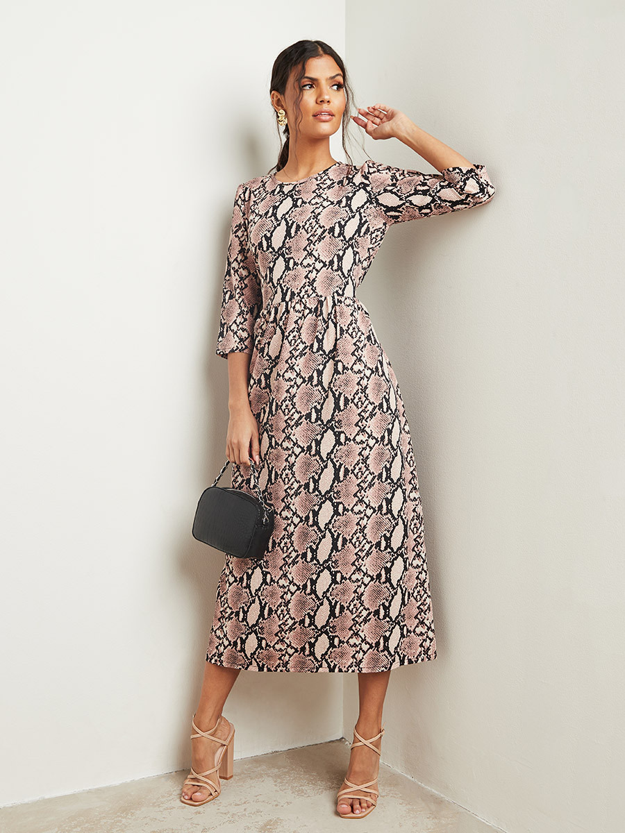 فستان ميدي مطبوع من ستايلي-women-clothing-dresses-image-1