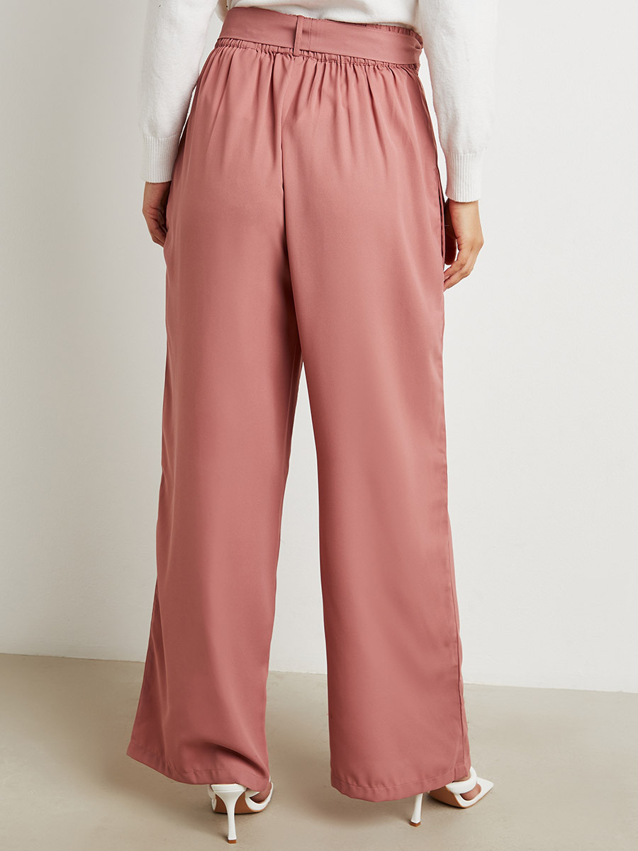 بنطلون بأرجل واسعة وربطة خصر من ستايلي-women-clothing-trousers-image-3