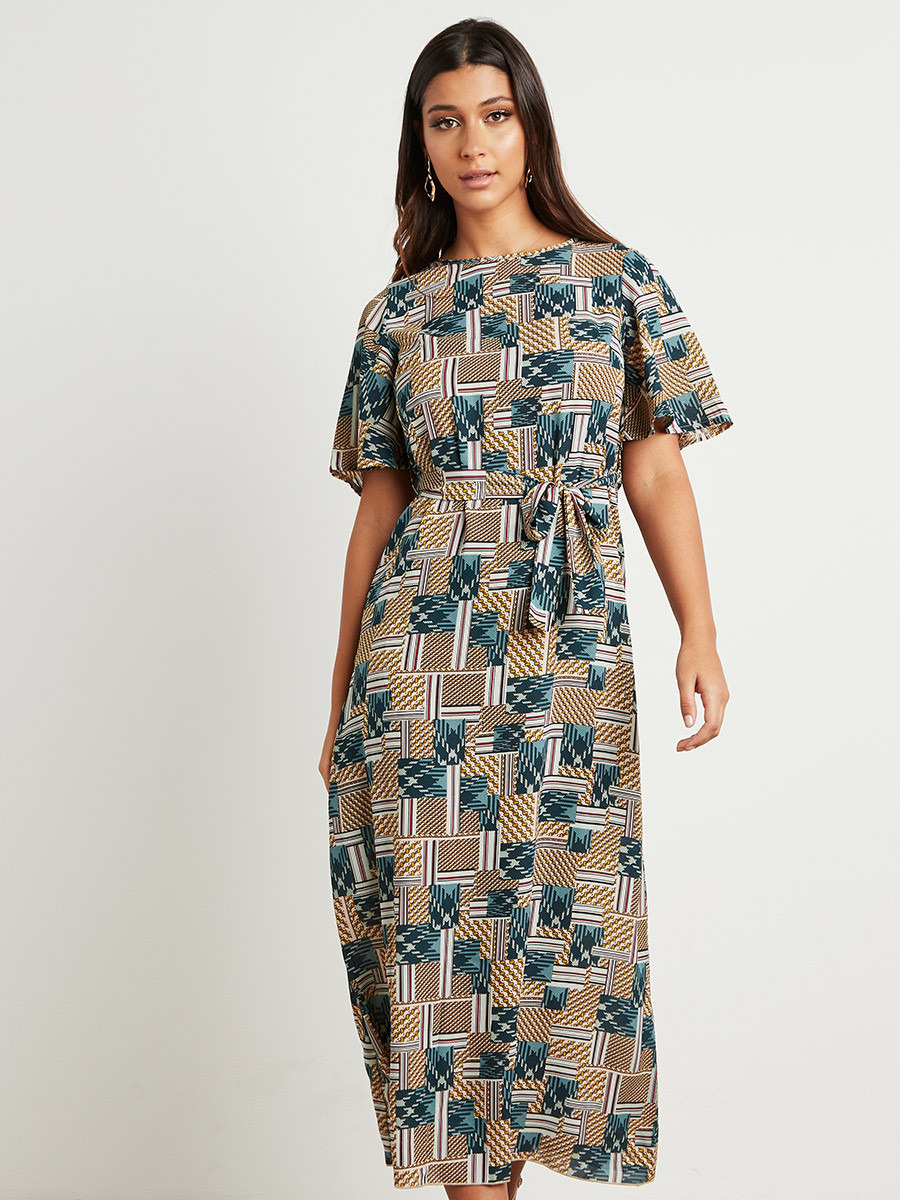 فستان ميدي مطبوع من ستايلي-women-clothing-dresses-image-4