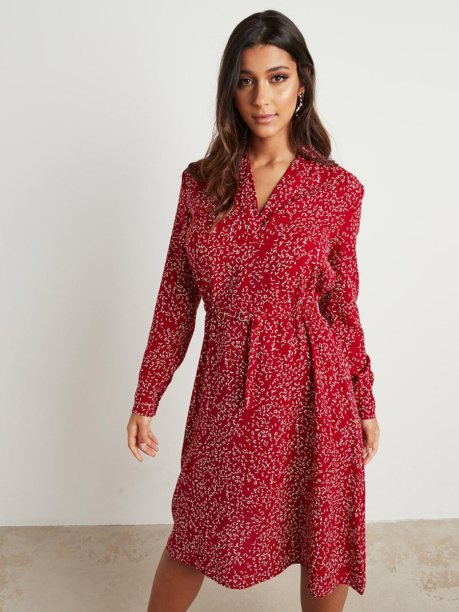 فستان ميدي مطبوع بأكمام طويلة من ستايلي-women-clothing-dresses-image-2