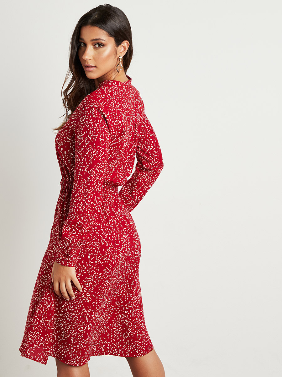 فستان ميدي مطبوع بأكمام طويلة من ستايلي-women-clothing-dresses-image-4
