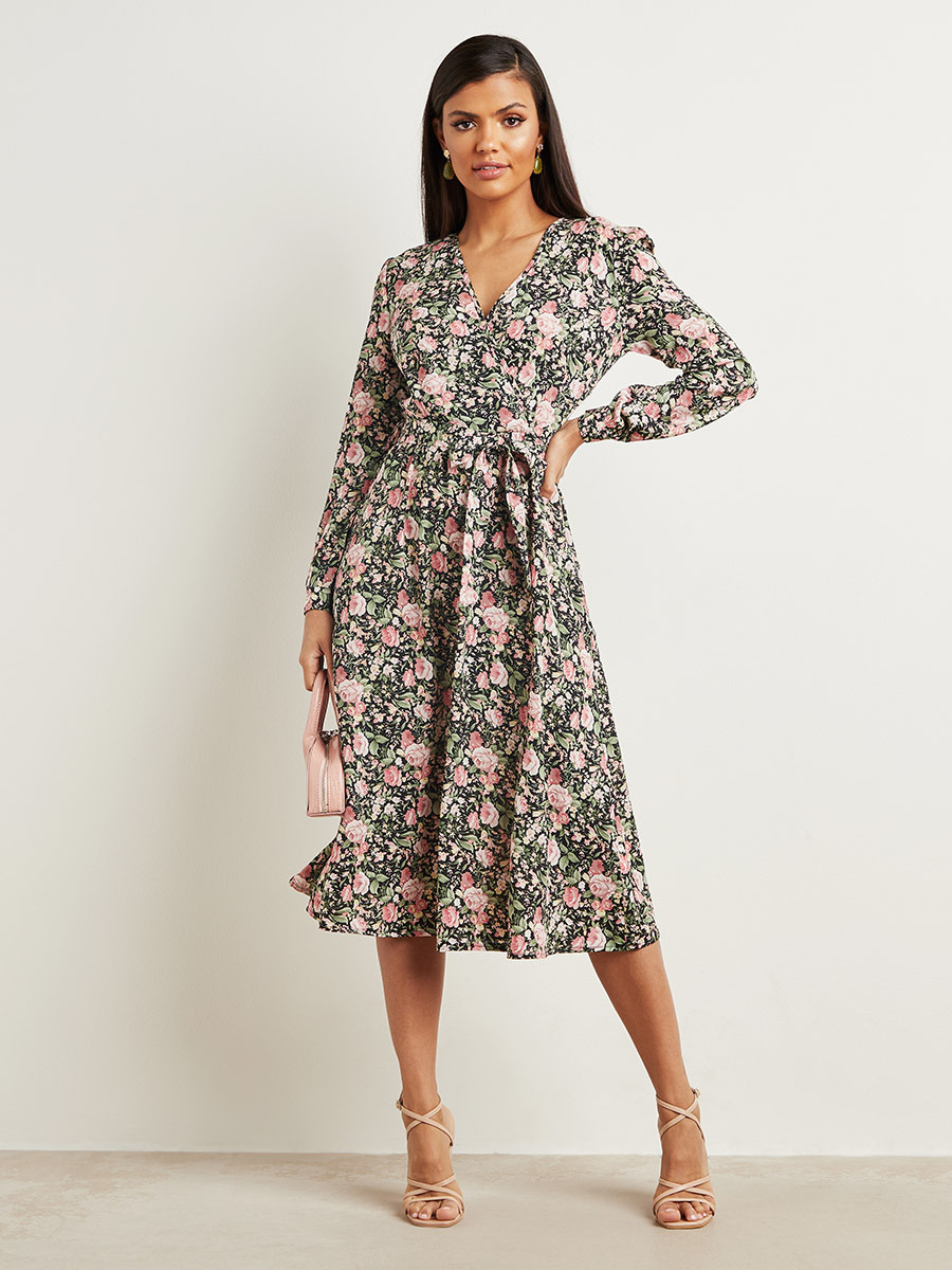 فستان ميدي مطبوع بأكمام طويلة من ستايلي-women-clothing-dresses-image-2