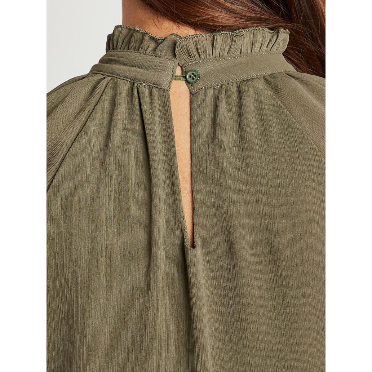 Styli Ruffled High Neck Modest Midi Dress with Frill Sleeves-women-clothing-dresses-image-6