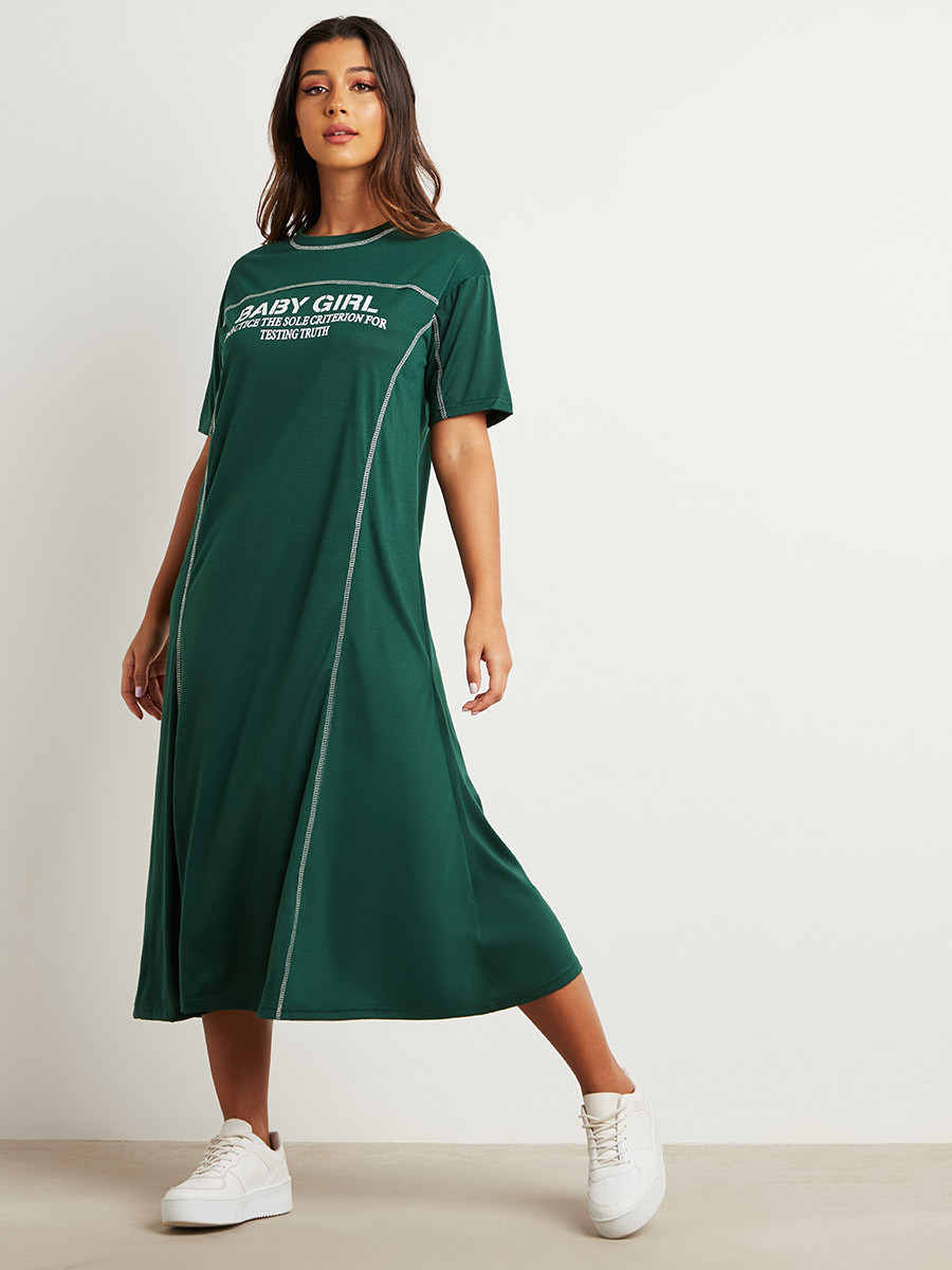 فستان ميدي بتصميم تيشيرت من ستايلي-women-clothing-dresses-image-1