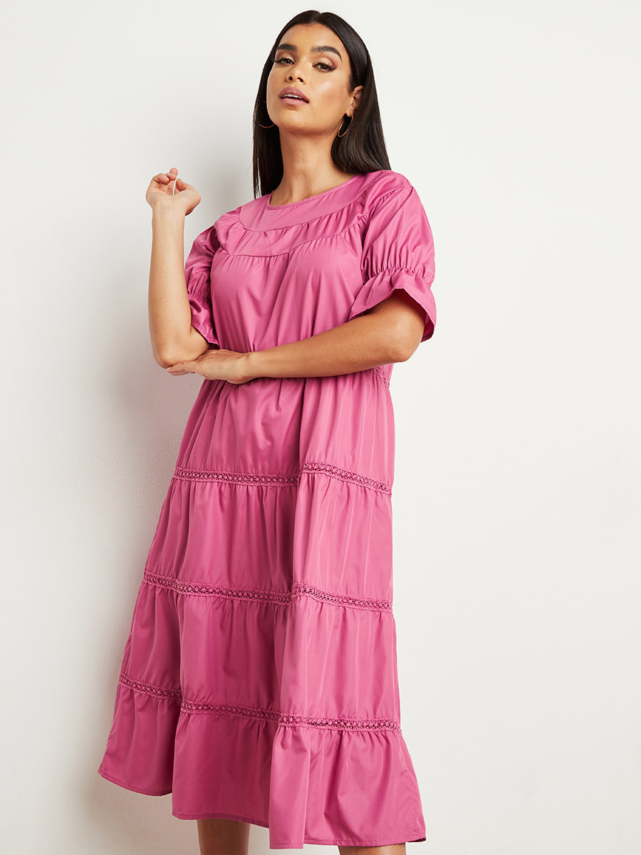فستان ميدي بأكمام متوسطة من ستايلي-women-clothing-dresses-image-1