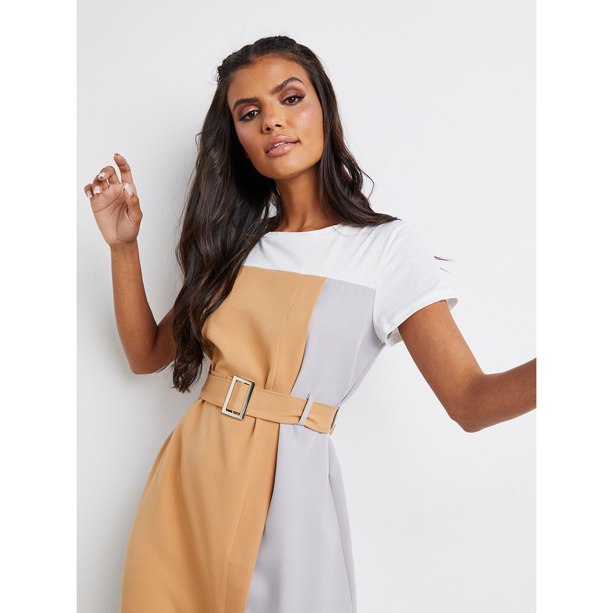 فستان ميدي بحزام خصر من ستايلي-women-clothing-dresses-image-2