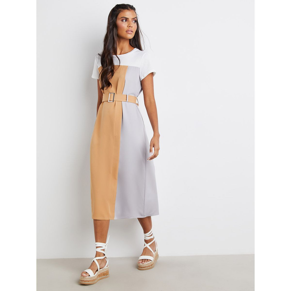 فستان ميدي بحزام خصر من ستايلي-women-clothing-dresses-image-3