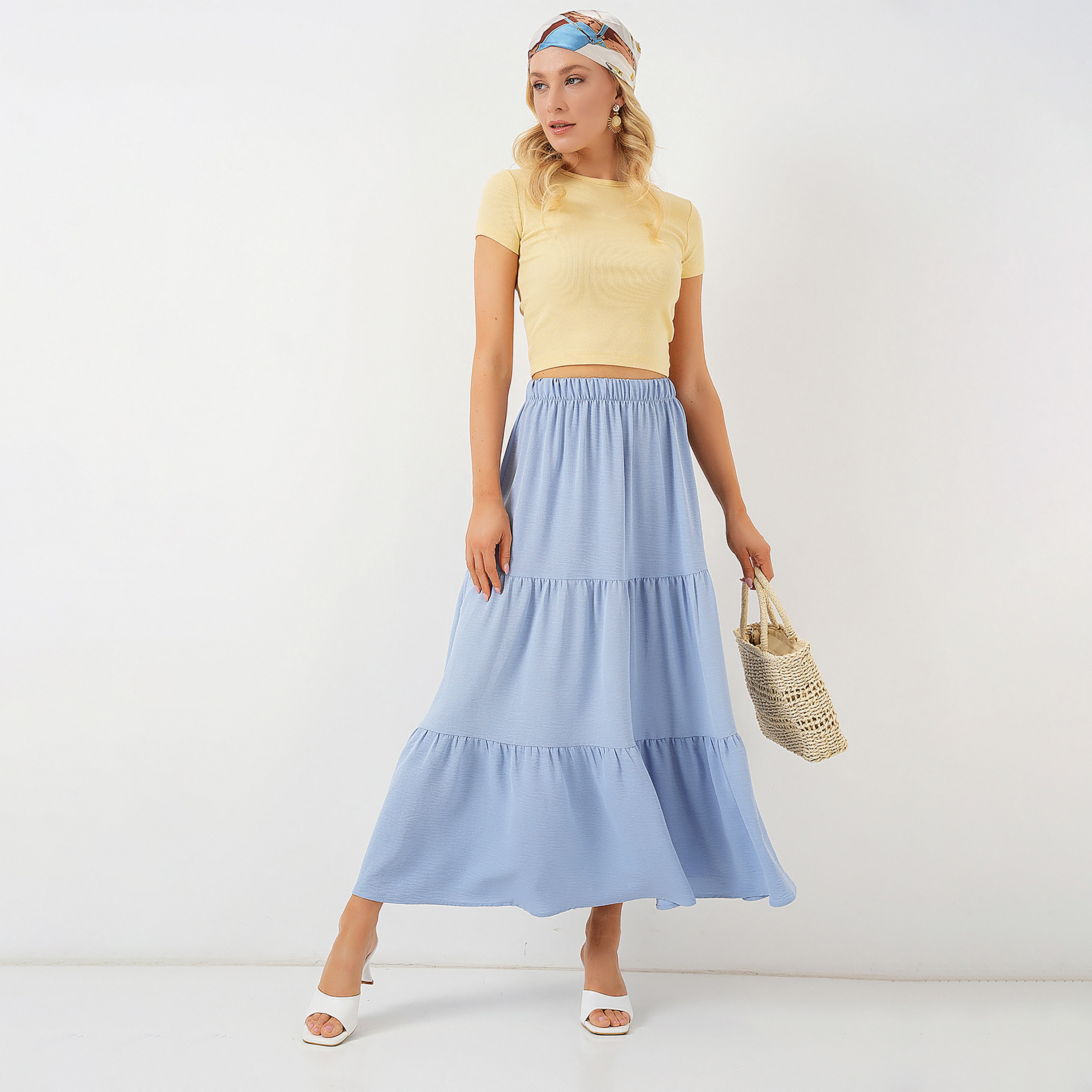 تنورة ماكسي نسائية بطبقات من بيجدارت-women-clothing-bottoms-skirts-image-11
