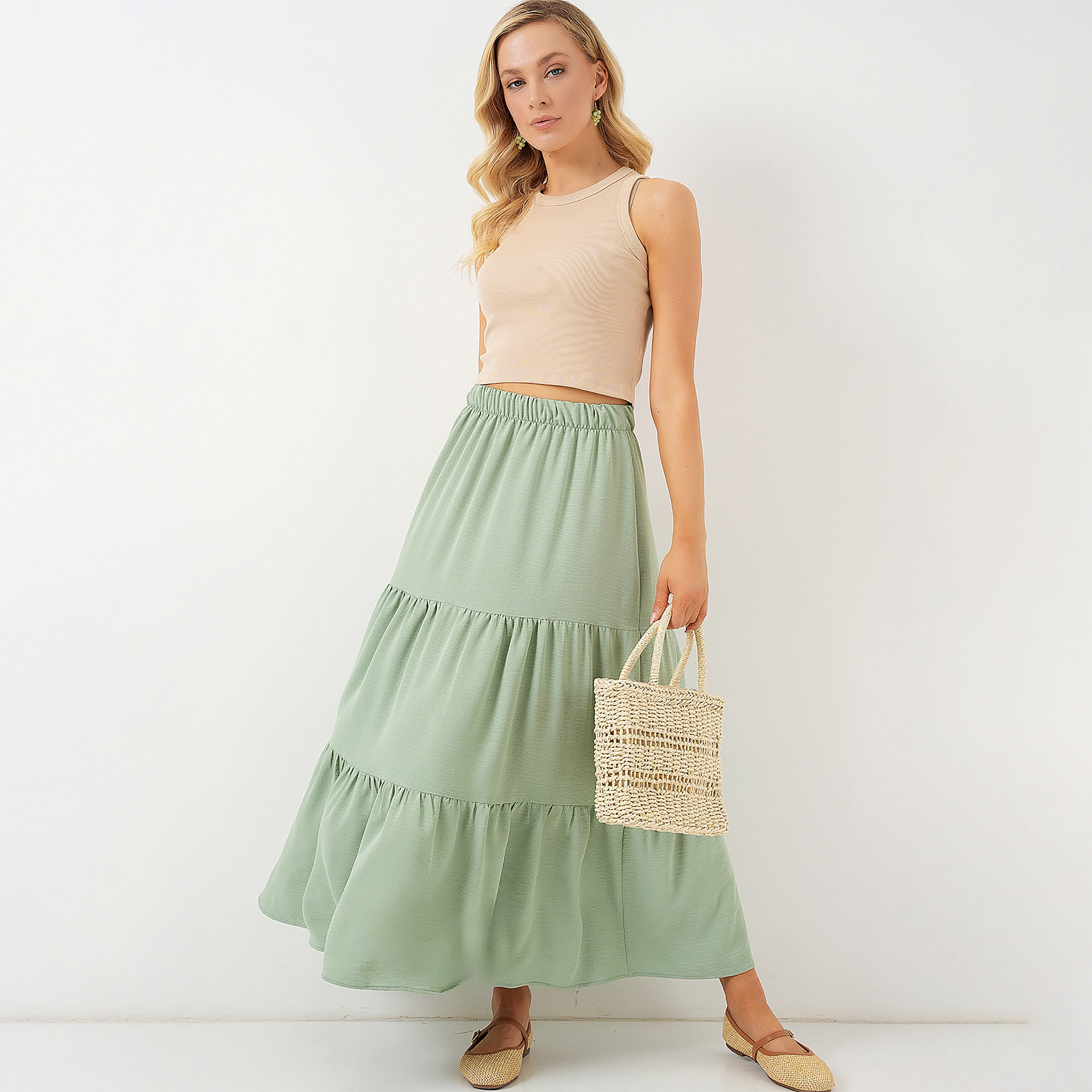 تنورة ماكسي نسائية بطبقات من بيجدارت-women-clothing-bottoms-skirts-image-21