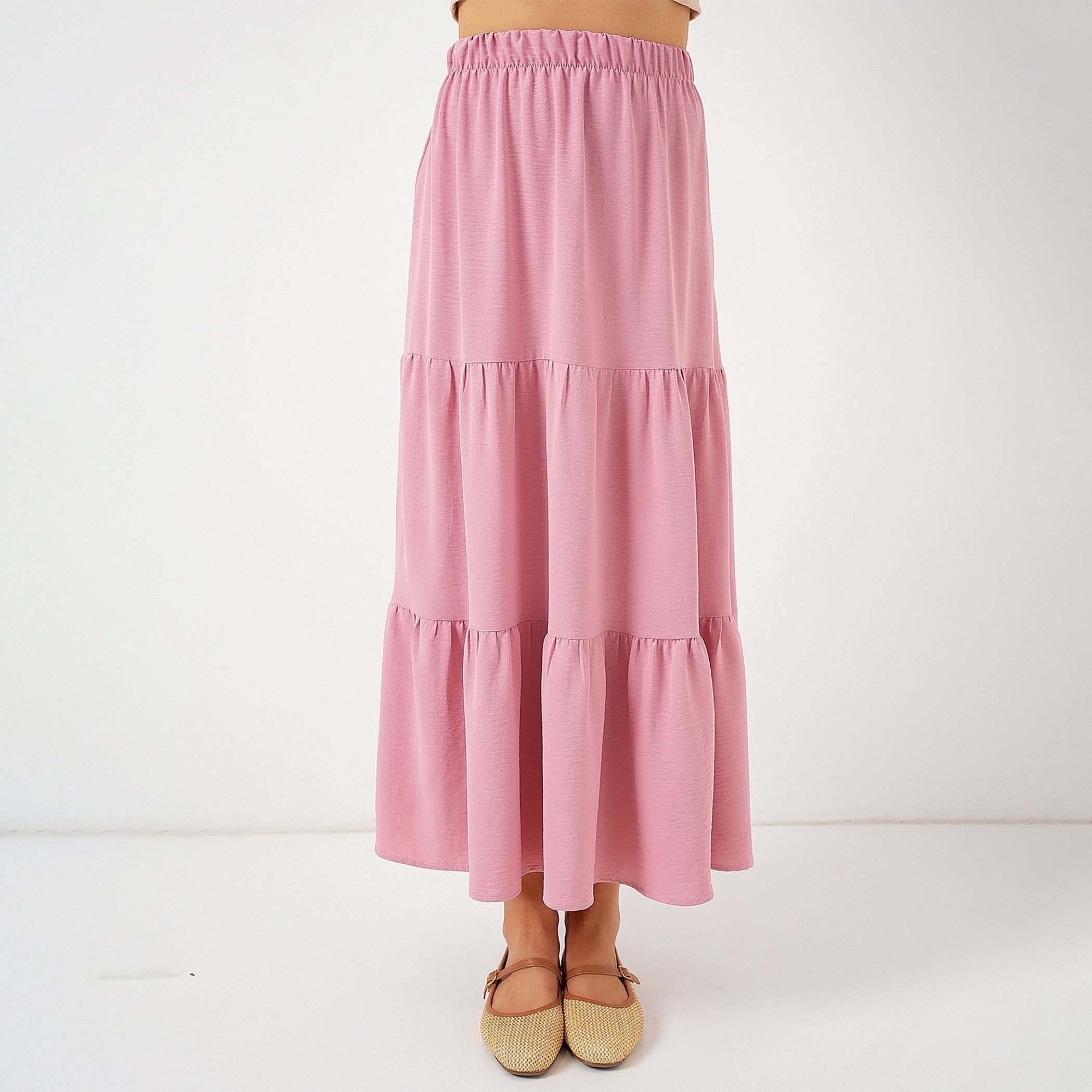 Bigdart Tiered Women's Maxi Skirt-women-clothing-bottoms-skirts-image-1