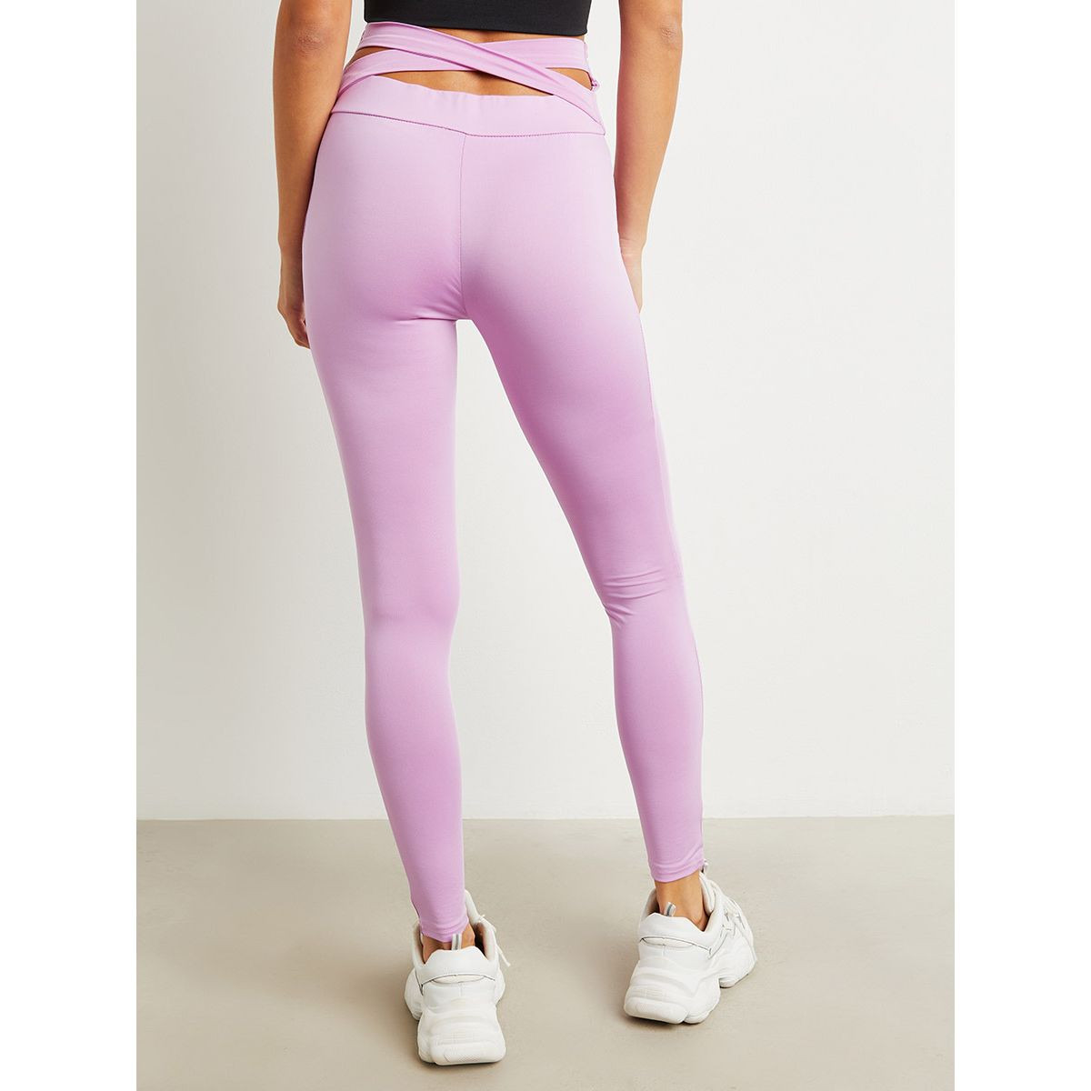 Styli Wrap Over Back Detail Leggings-women-clothing-leggings-image-4