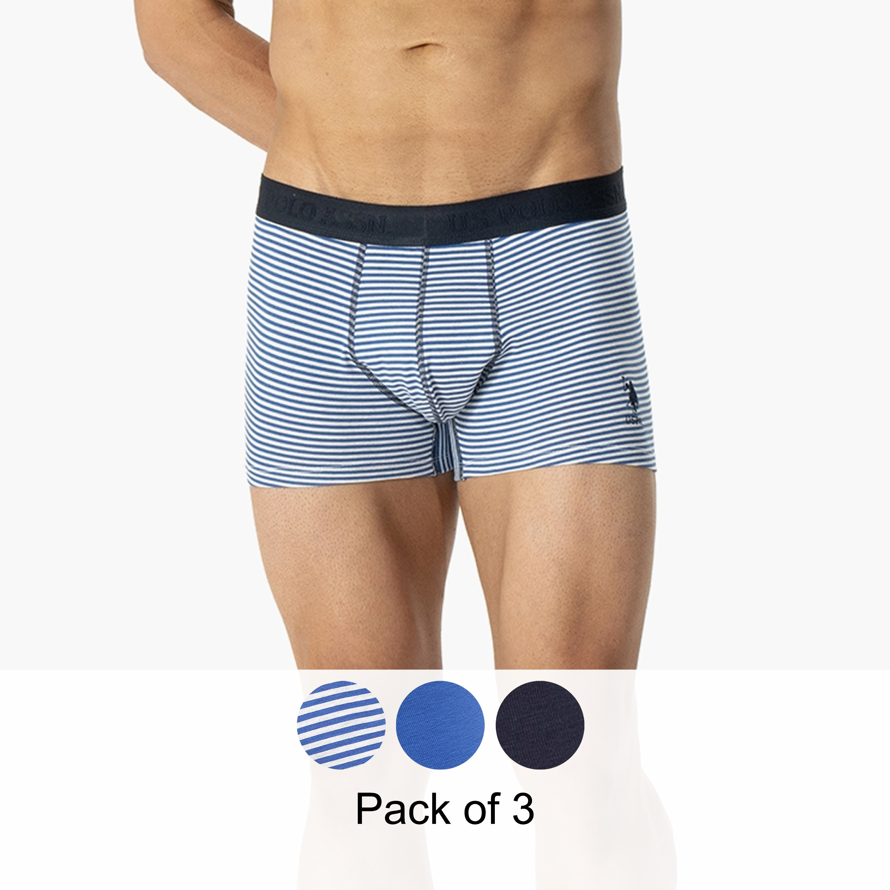 U.S. Polo Assn. Pack of 3 Boxer Multicolour Men's Briefs-men-clothing-innerwear-underwear-image-1
