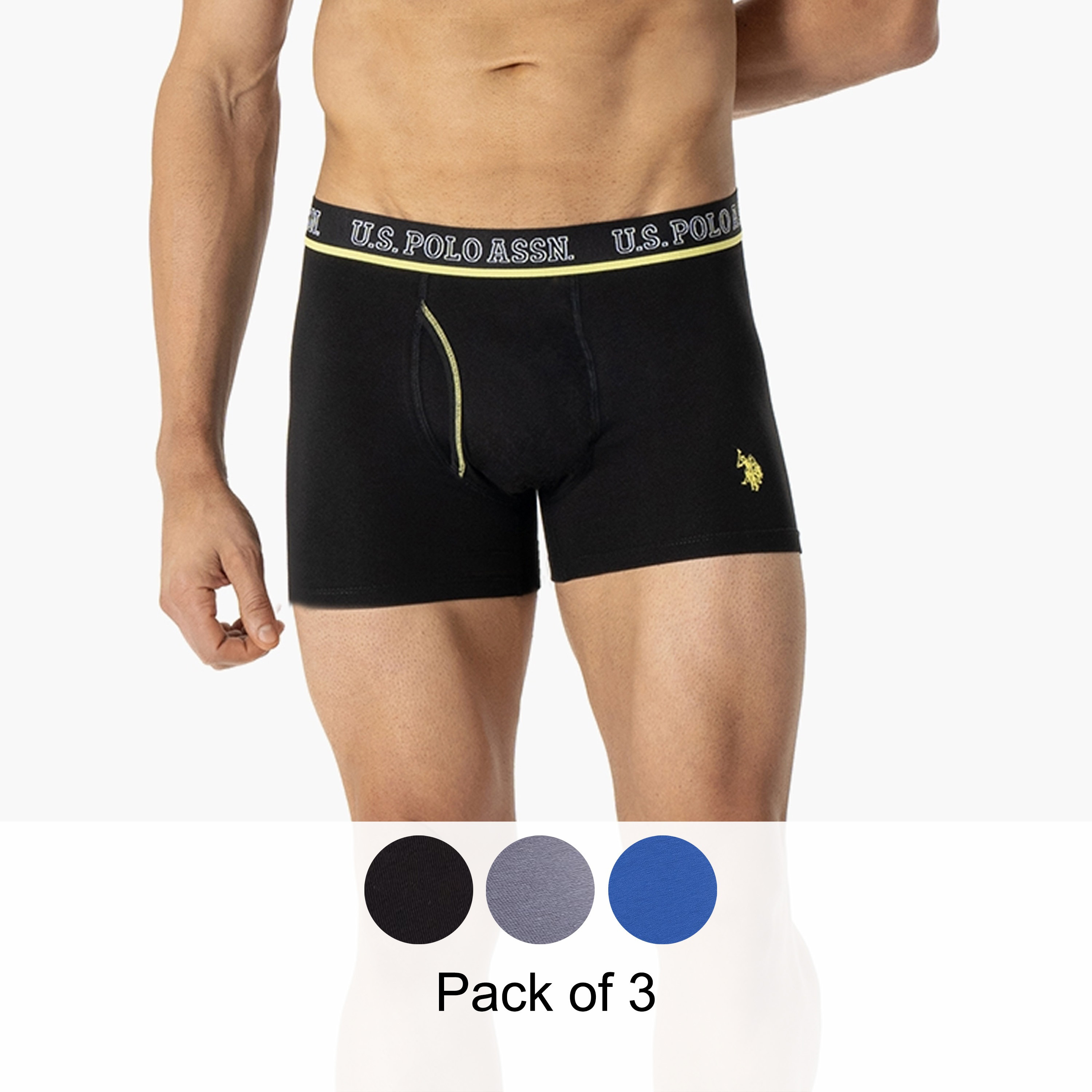 U.S. Polo Assn. Pack of 3 Boxer Multicolour Men's Briefs-men-clothing-innerwear-underwear-image-1