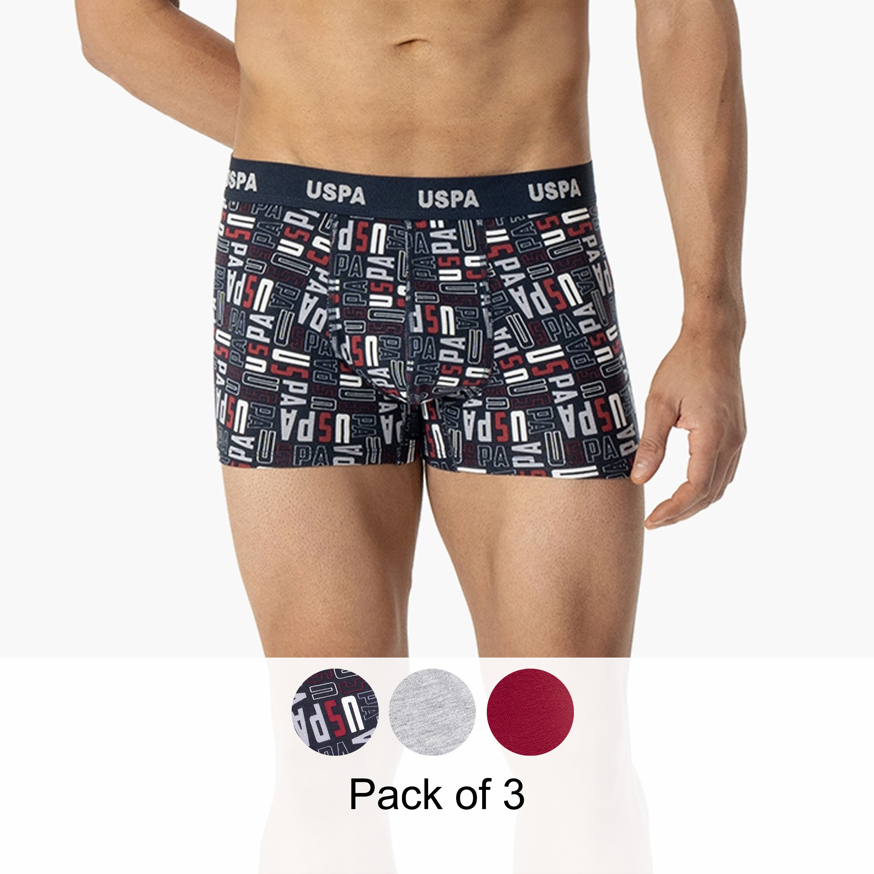 مجموعة من 3 سراويل داخلية رجالية متعددة الألوان من يو اس بولو أسسن-men-clothing-innerwear-underwear-image-1