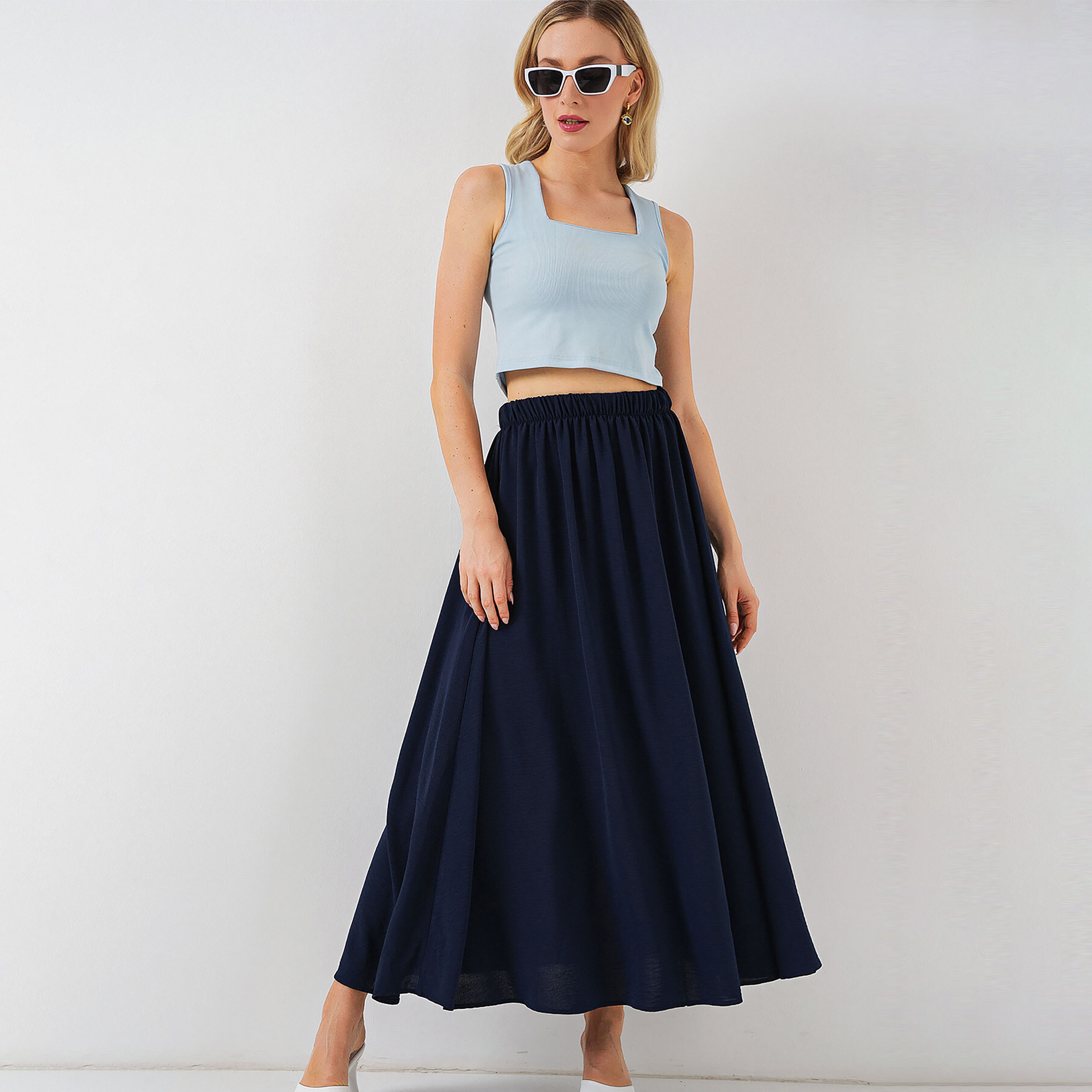 تنورة ماكسي نسائية بطبقات من بيجدارت-women-clothing-bottoms-skirts-image-2