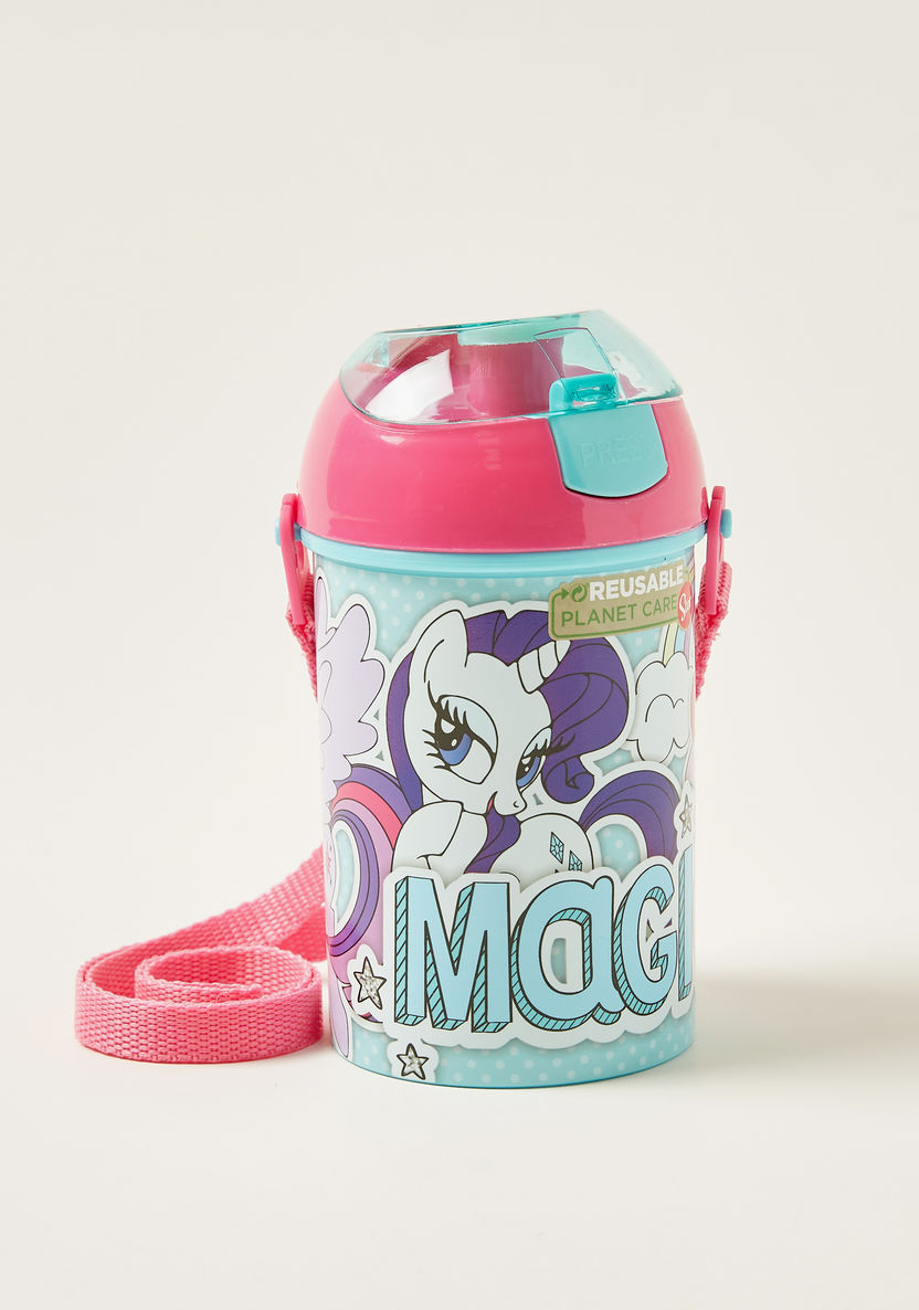 My Little Pony: A New Generation Printed Canteen Bottle with Strap - 450 ml-Mealtime Essentials-image-0