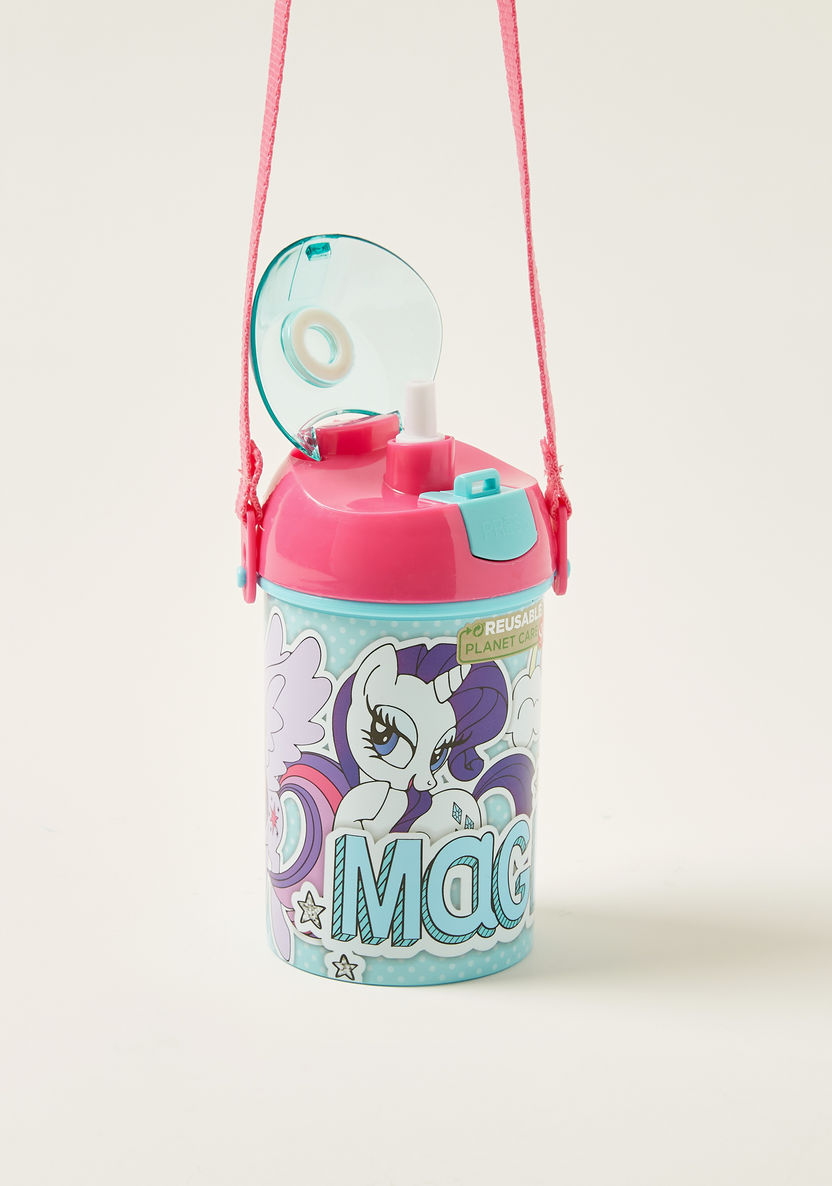 My Little Pony: A New Generation Printed Canteen Bottle with Strap - 450 ml-Mealtime Essentials-image-1