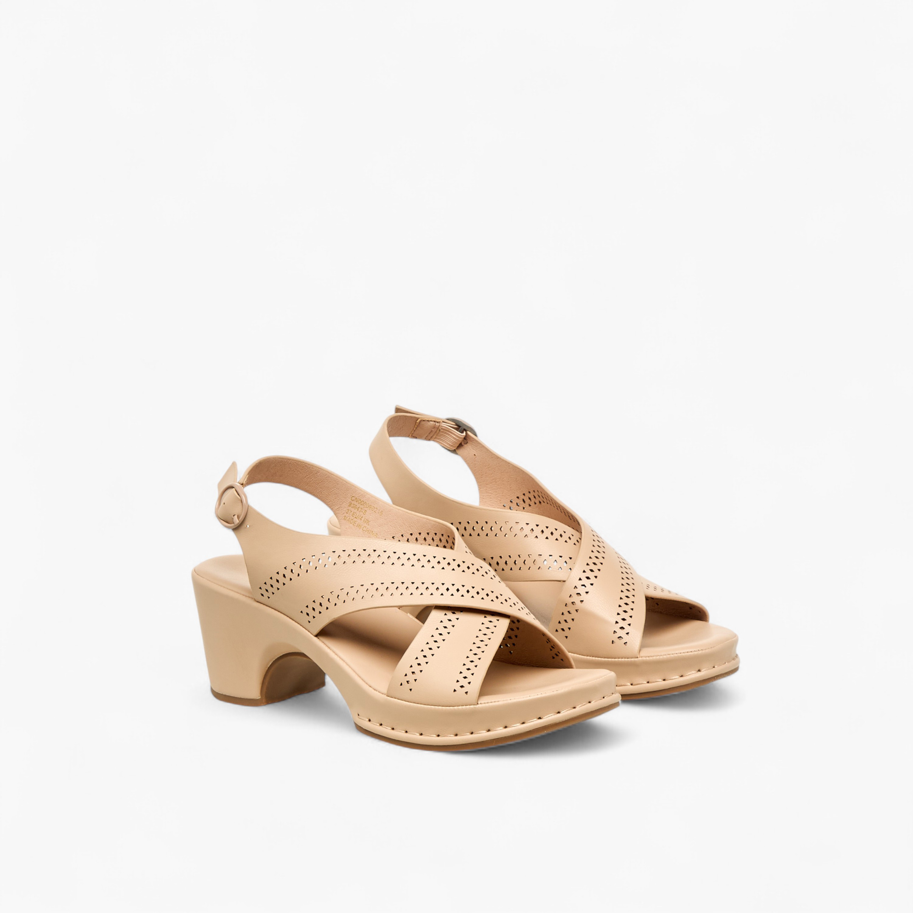 Flora Bella Women Perforated Cross Strap Block Heel Sandals-women-shoes-sandals-heeled-image-1