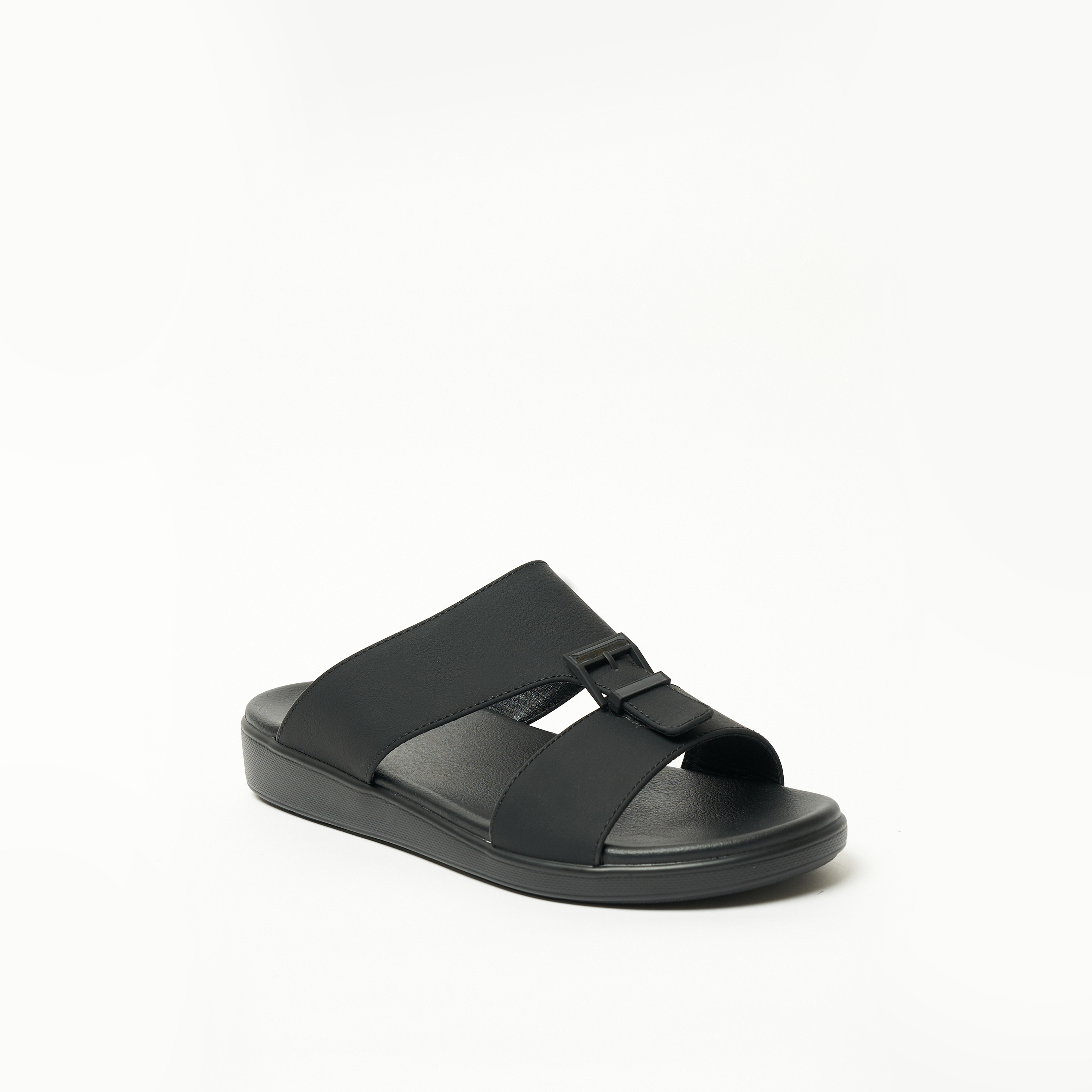Geoomnii Men's Slip On Zosimo Slide Sandals | 8075-10-BLACK-men-shoes-sandals-image-1