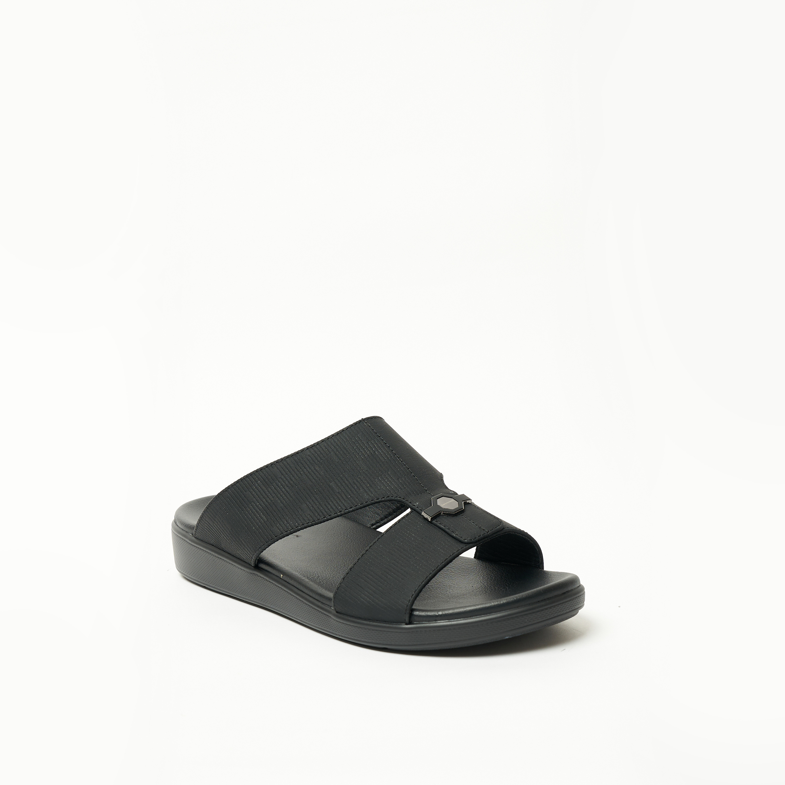 جيومني- صندل اورسولا سهل الارتداء للرجال | 8075-5-BLACK-men-shoes-sandals-image-1
