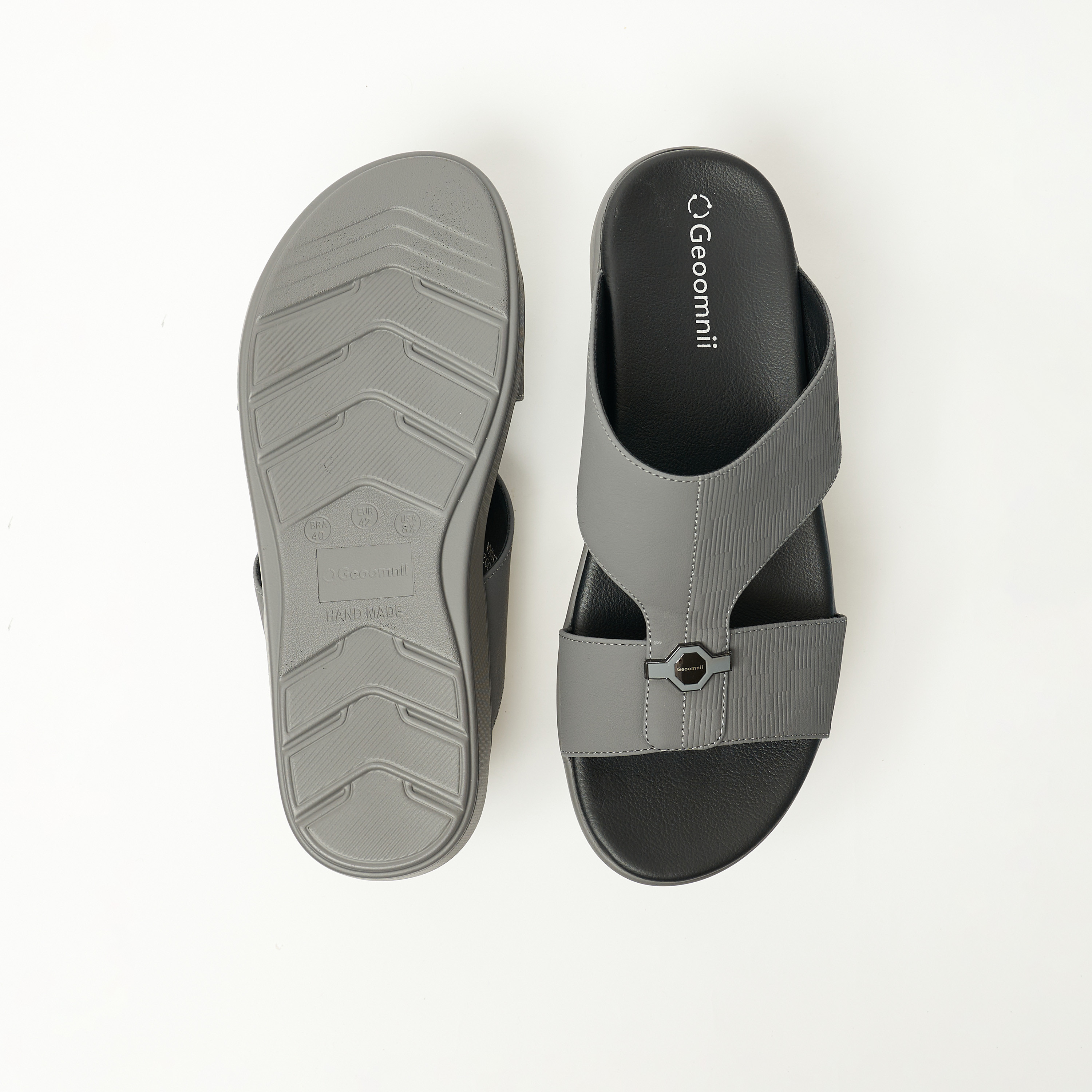 جيومني- صندل تاديو سهل الارتداء للرجال | 8075-5-Dk Grey-men-shoes-sandals-image-2