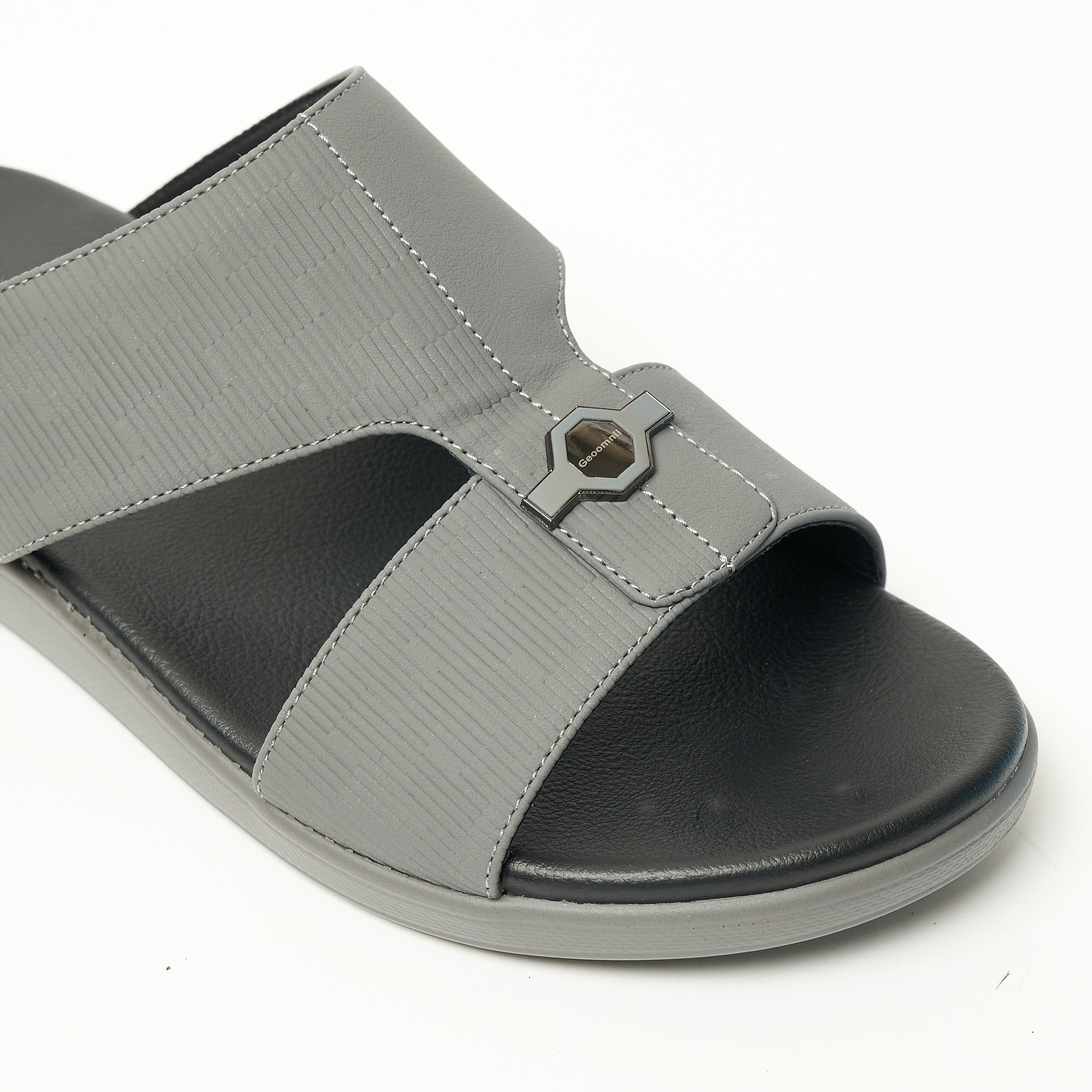 جيومني- صندل تاديو سهل الارتداء للرجال | 8075-5-Dk Grey-men-shoes-sandals-image-4