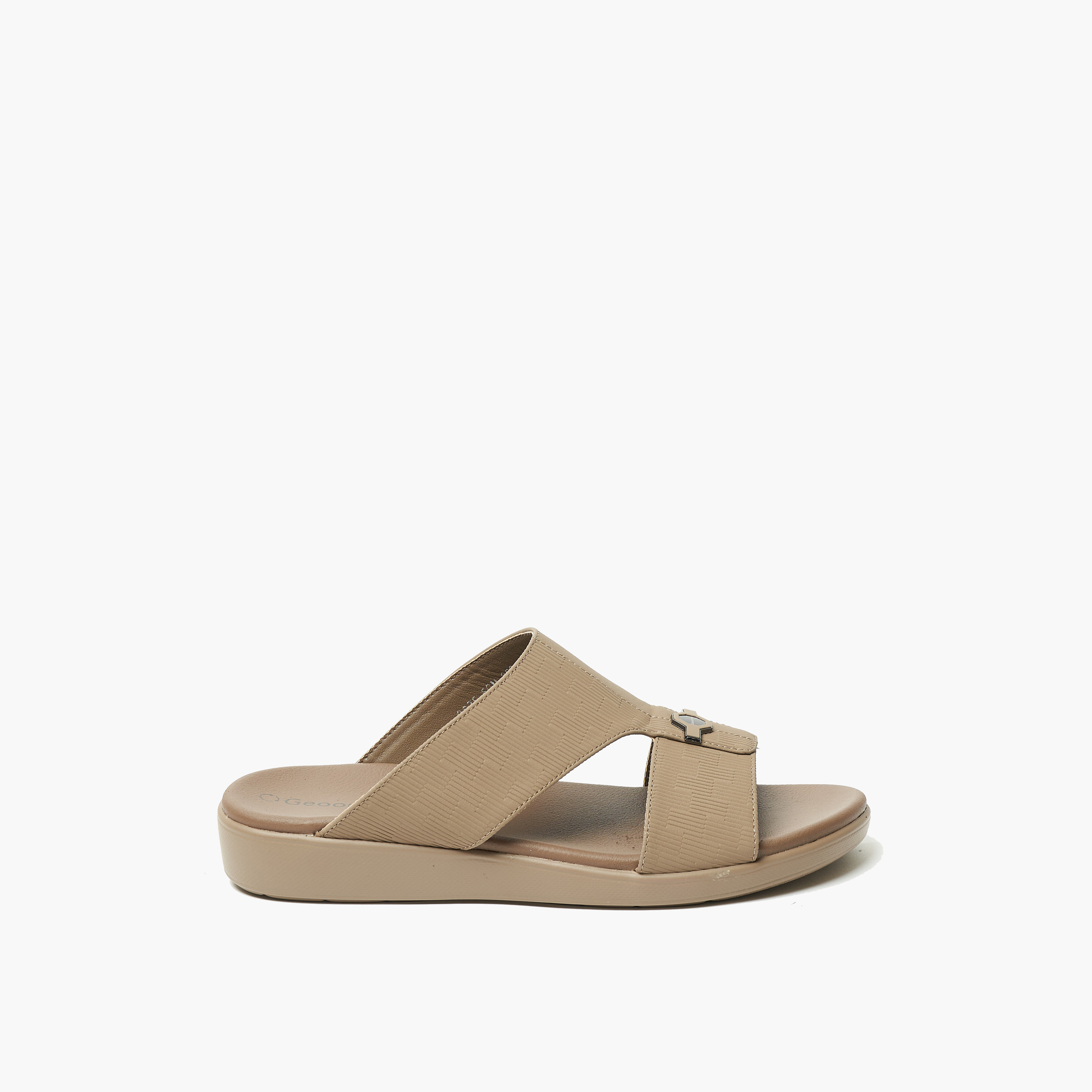 Geoomnii Men's Slip On Rhiannon Arabic Sandals | 8075-5-Khaki-men-shoes-sandals-image-4