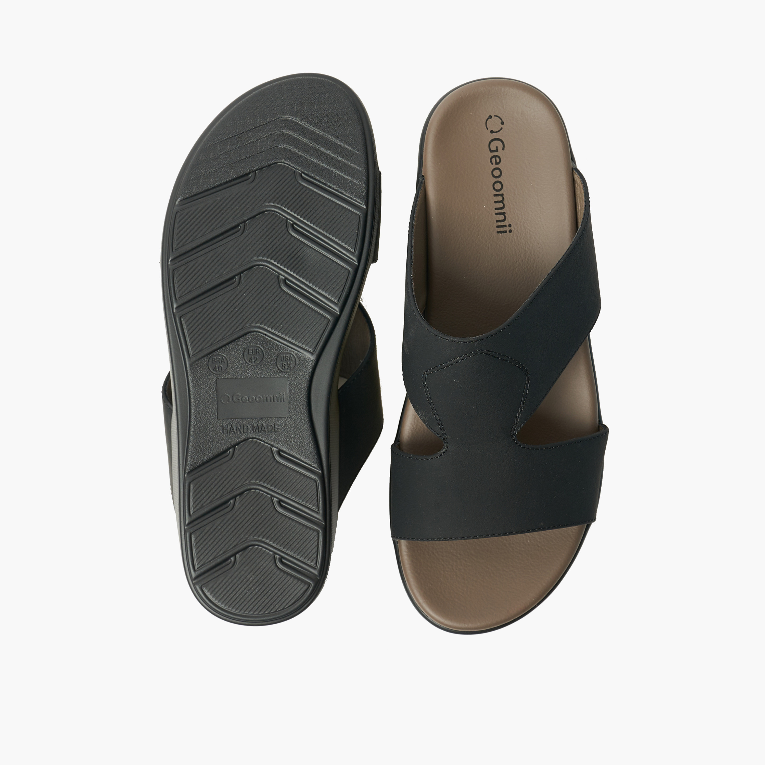 Geoomnii Men's Slip On Malakai Arabic Sandals | 8075-6-BLACK-men-shoes-sandals-image-3