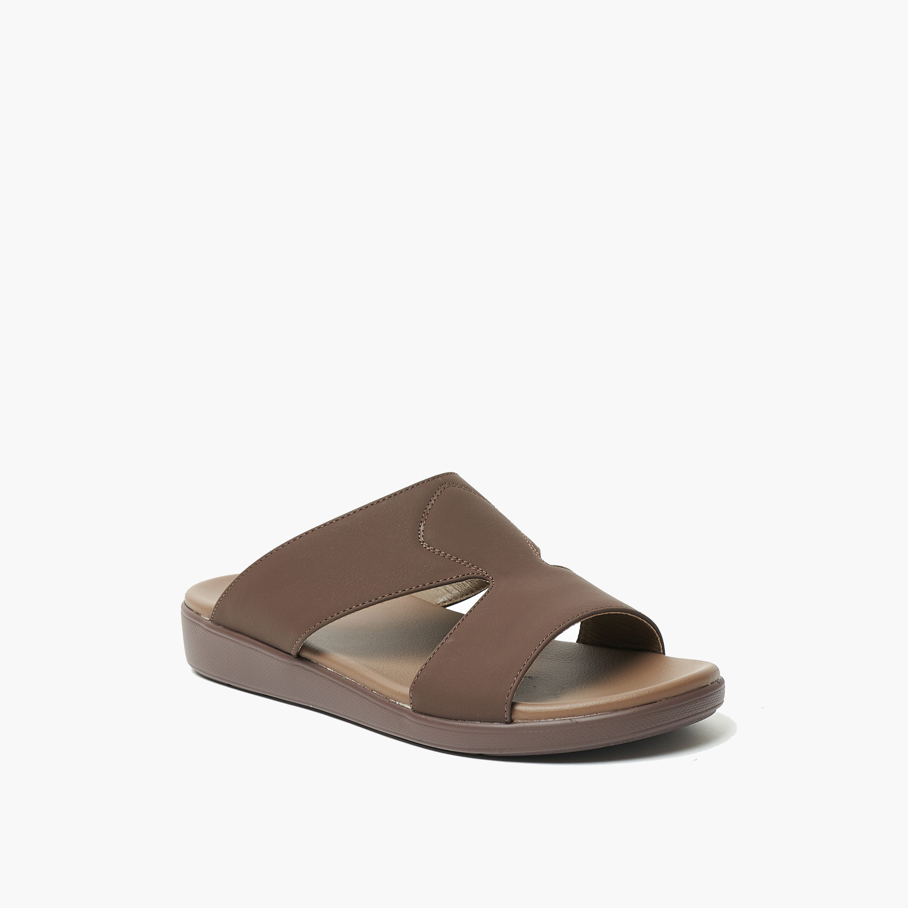 Geoomnii Men's Slip On Kenza Arabic Sandals | 8075-6-COFFEE-men-shoes-sandals-image-1