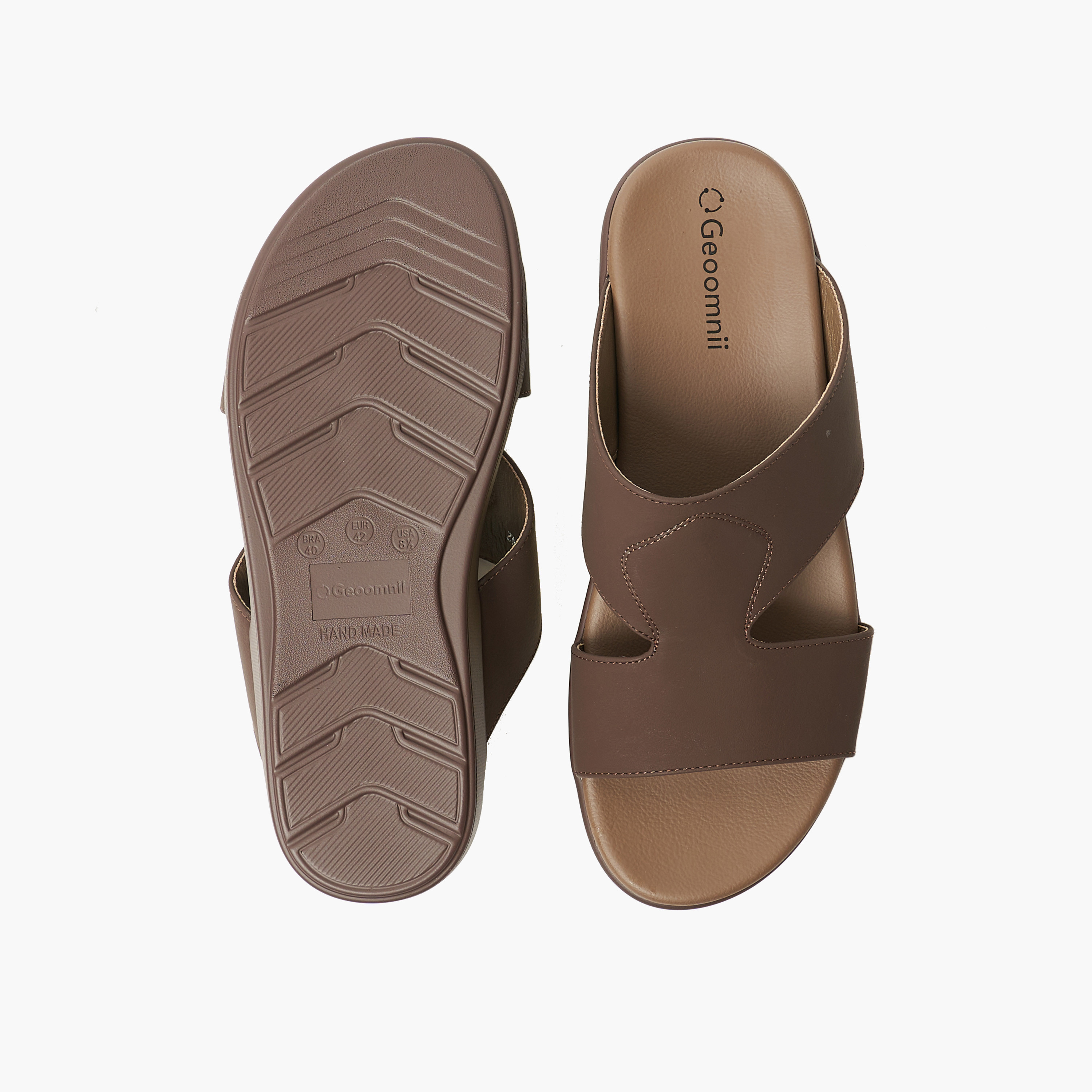 Geoomnii Men's Slip On Kenza Arabic Sandals | 8075-6-COFFEE-men-shoes-sandals-image-3