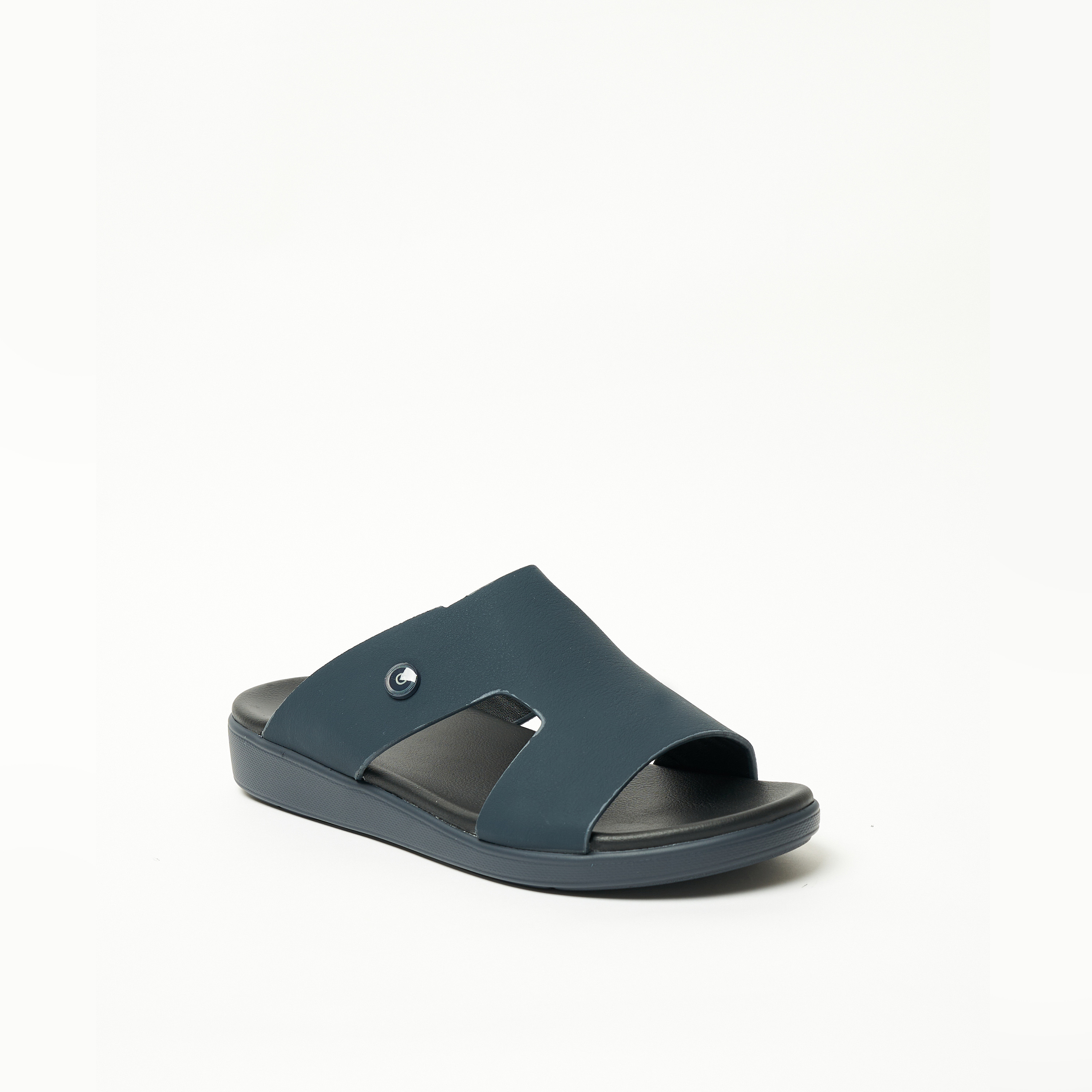 Geoomnii Men's Slip On Quilla Slide Sandals | 8075-8-NAVY-men-shoes-sandals-image-1