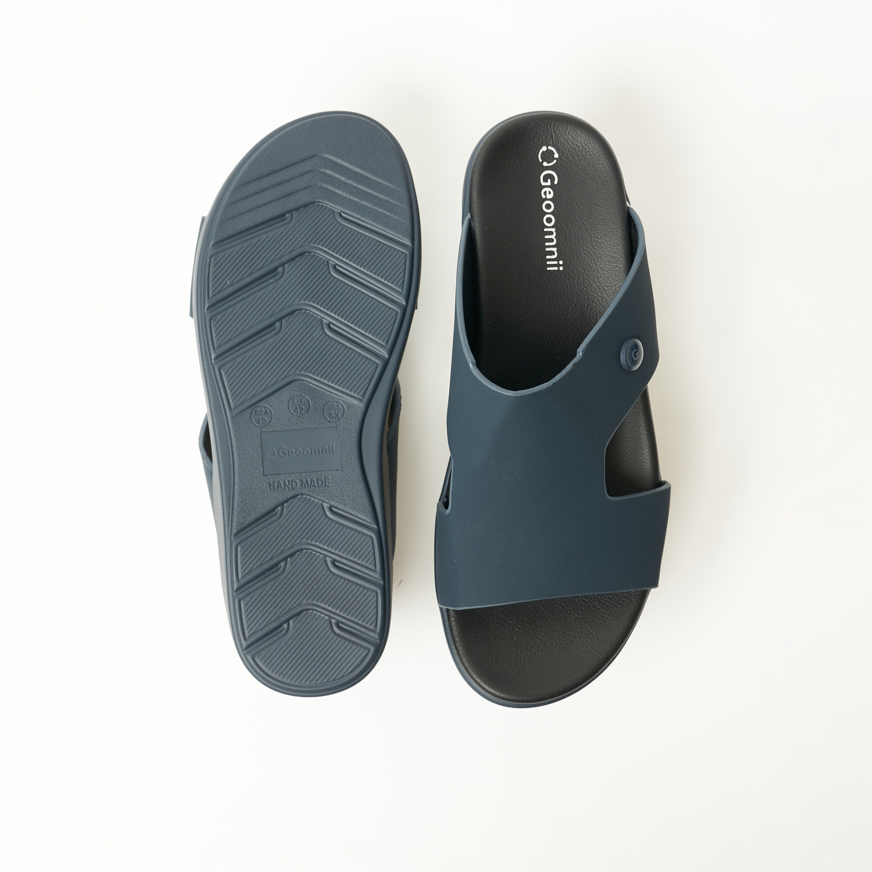 Geoomnii Men's Slip On Quilla Slide Sandals | 8075-8-NAVY-men-shoes-sandals-image-2
