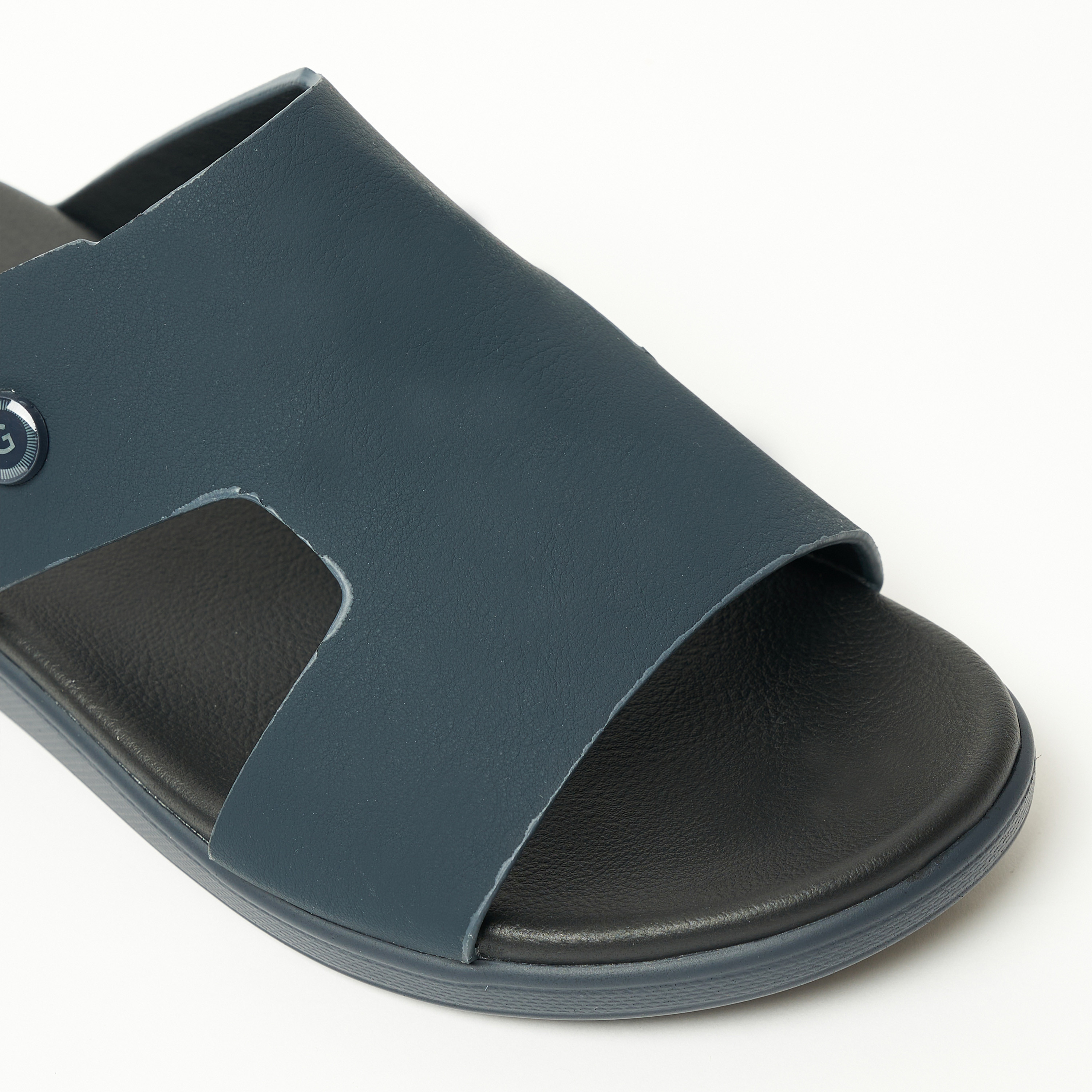 Geoomnii Men's Slip On Quilla Slide Sandals | 8075-8-NAVY-men-shoes-sandals-image-4
