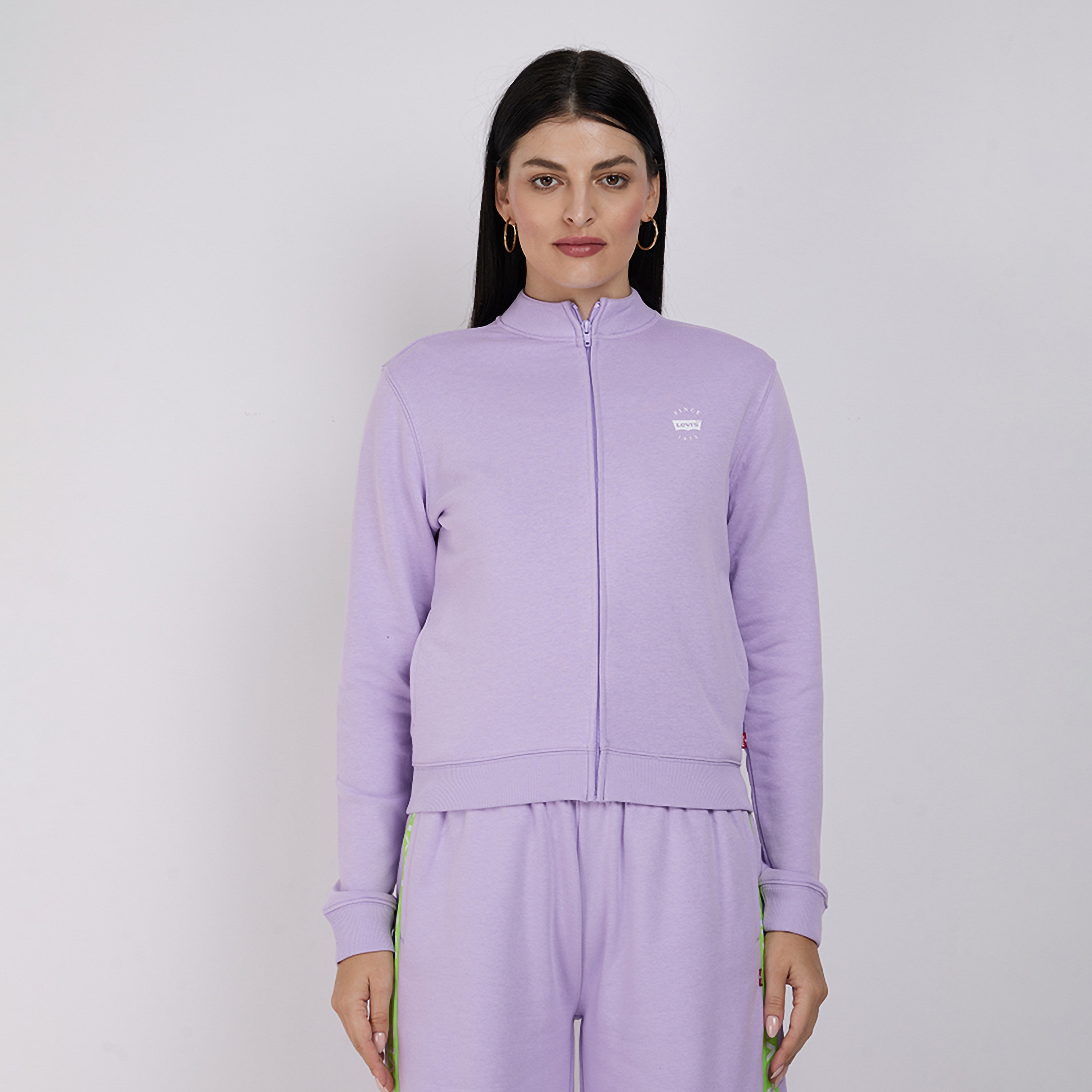 جاكيت نسائي بسيط من ليفايس برقبة عالية وأكمام طويلة وسحاب-women-winterwear-coatsandjackets-jackets-image-1