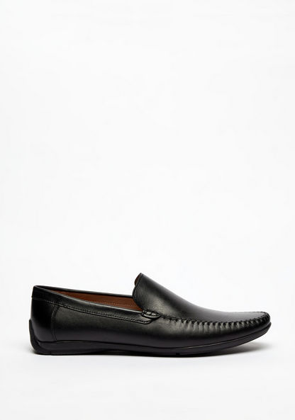 Duchini Men's Slip-On Loafers with Stitch Detail