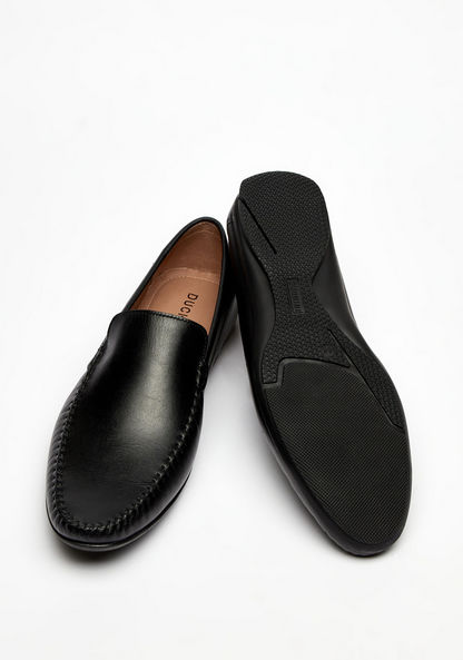 Duchini Men's Slip-On Loafers with Stitch Detail