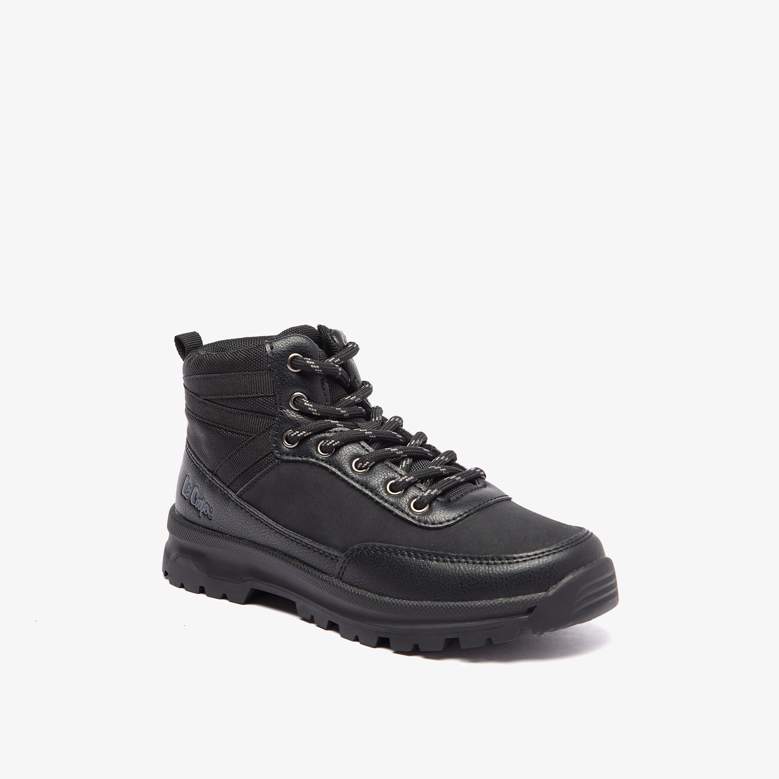 بوت سادة بكاحل منخفض وإغلاق بسحاب للأولاد من لي كوبر-boys-shoes-boots-image-1