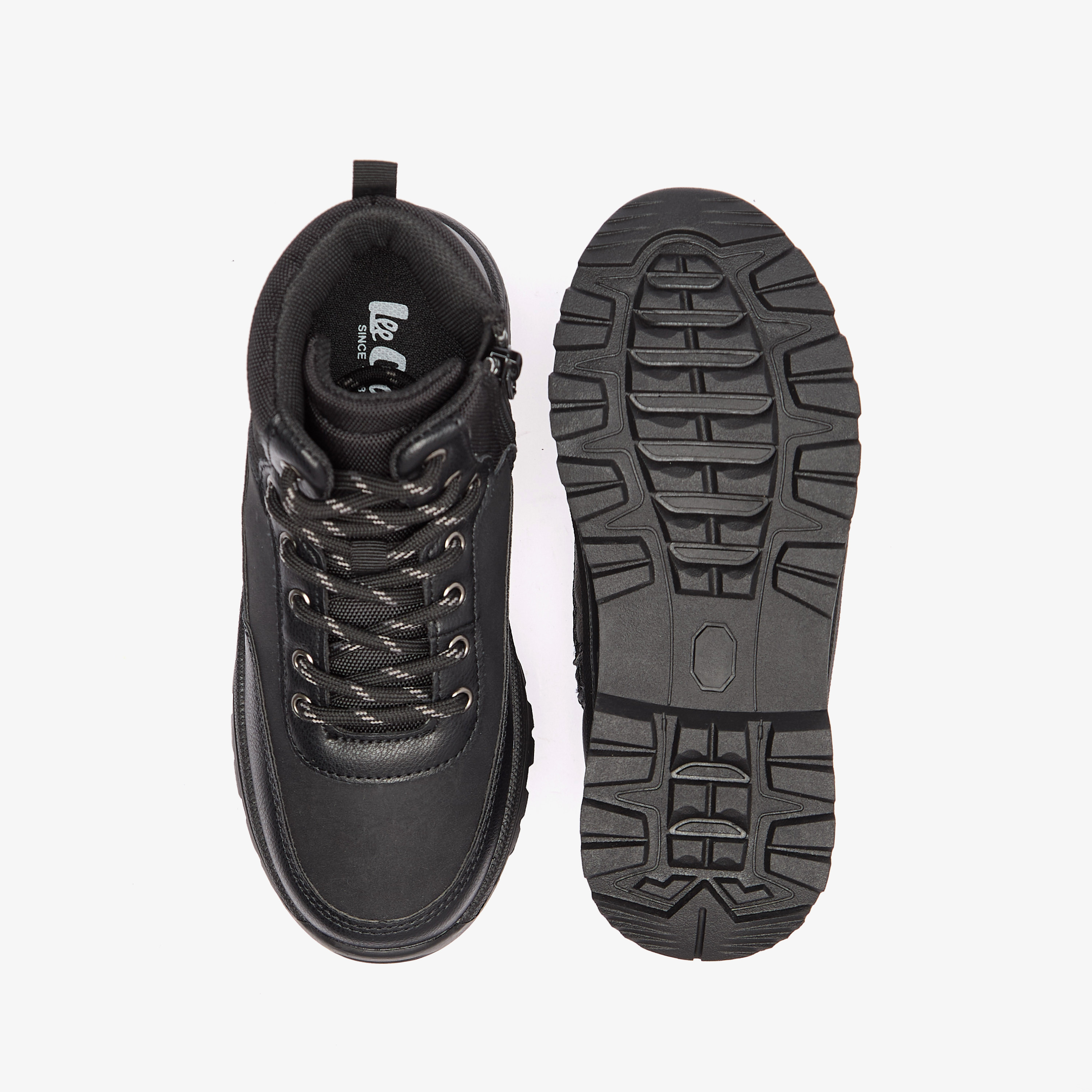 بوت سادة بكاحل منخفض وإغلاق بسحاب للأولاد من لي كوبر-boys-shoes-boots-image-4