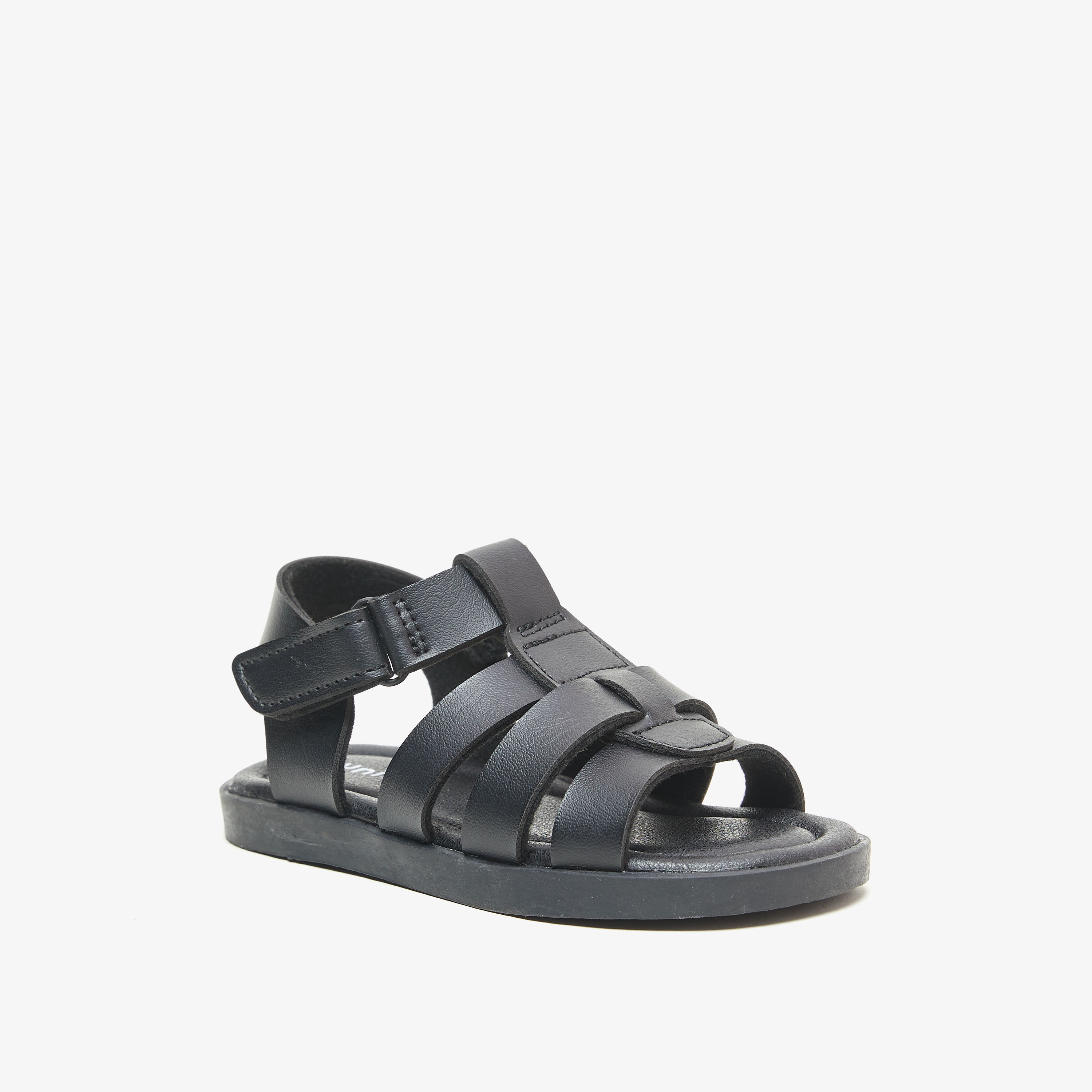 صندل سادة بمقدمة مفتوحة وشريط إغلاق من جونيورز-boys-shoes-sandals-image-1