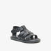 Juniors Solid Open Toe Sandals with Hook and Loop Closure-Boy%27s Sandals-thumbnail-1