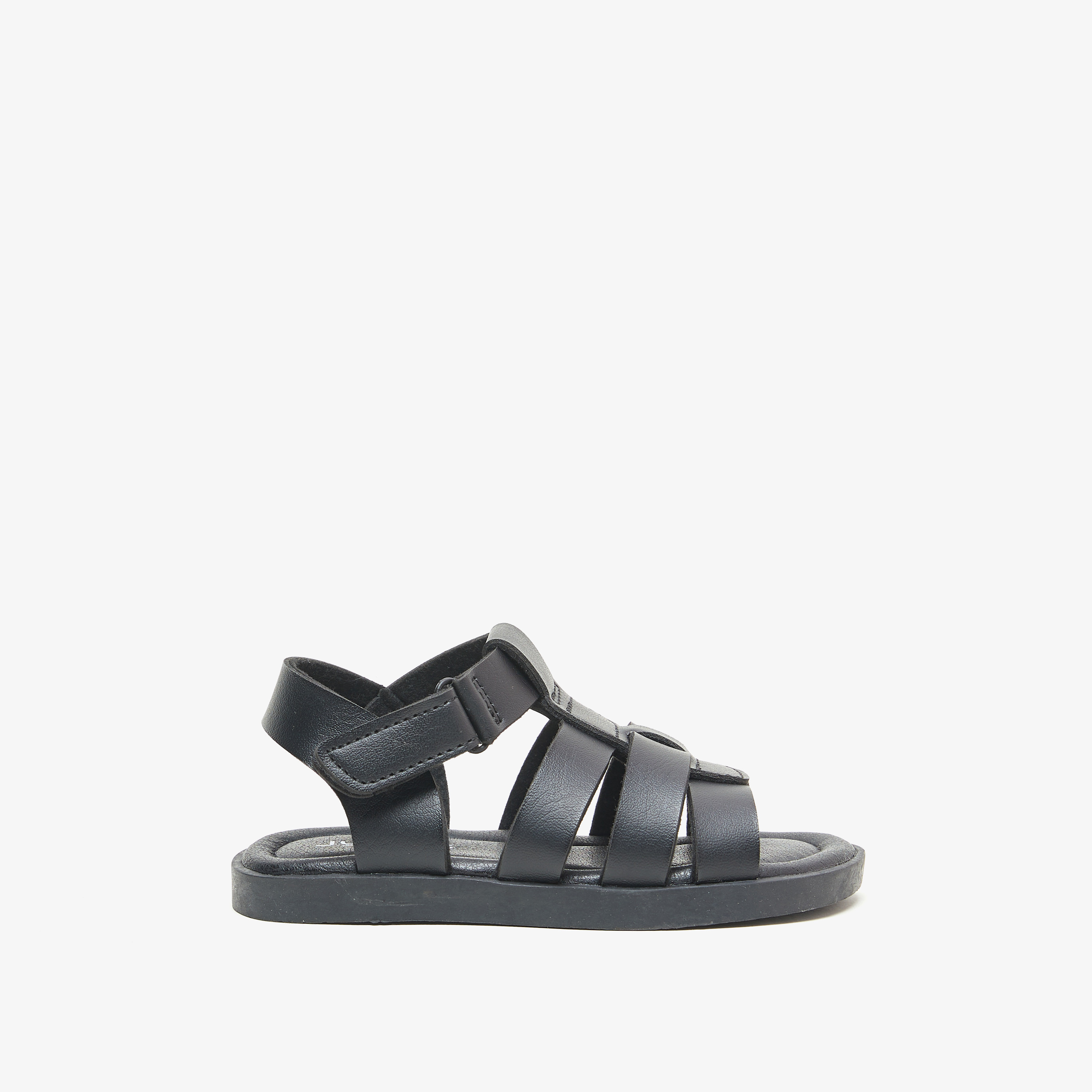 صندل سادة بمقدمة مفتوحة وشريط إغلاق من جونيورز-boys-shoes-sandals-image-2